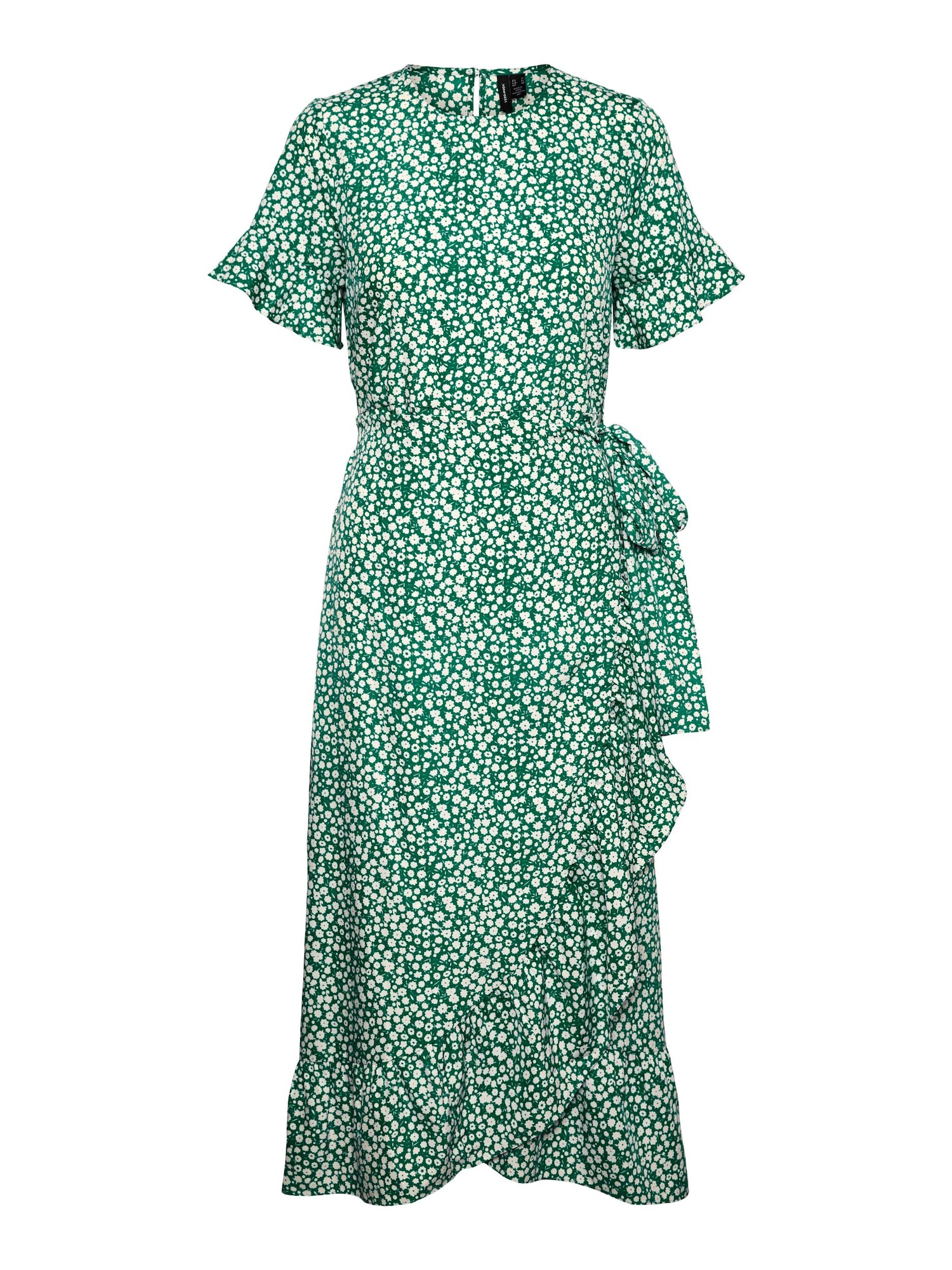 VERO MODA Obleka 'Henna'  zelena / bela