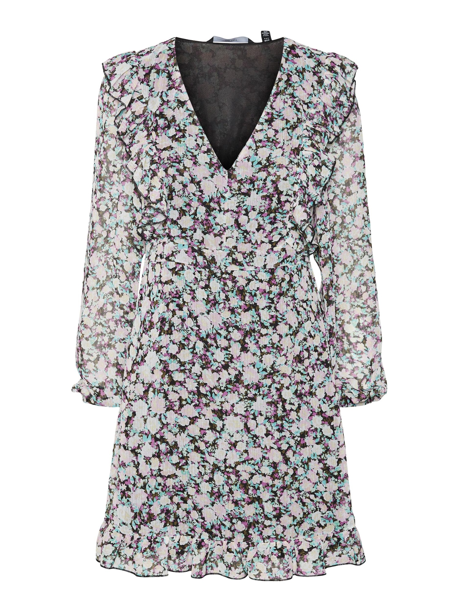 VERO MODA Obleka 'Ina Inga'  oliva / lila / svetlo lila / črna