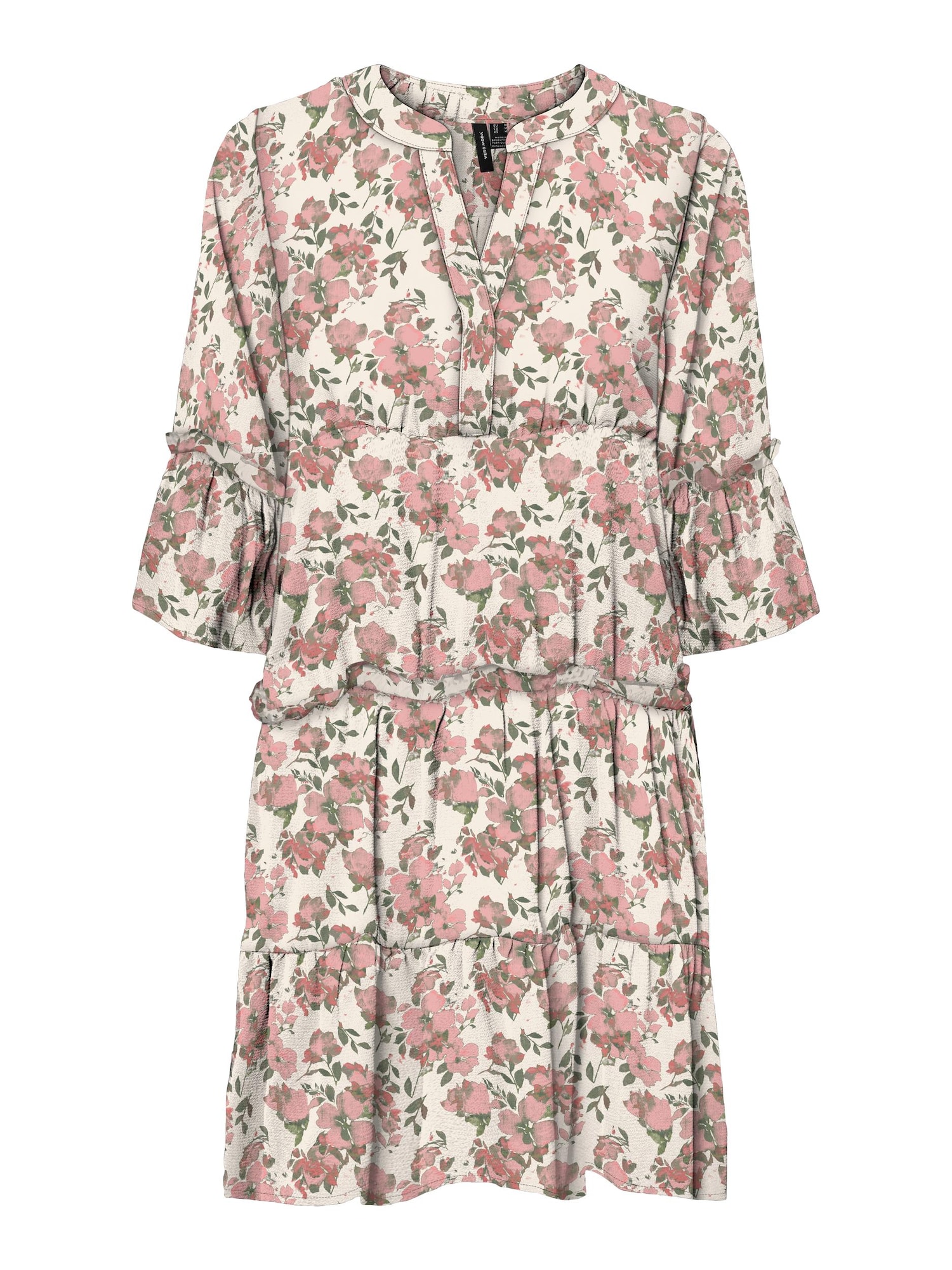 VERO MODA Obleka 'Ines'  šampanjec / kaki / smaragd / pitaja / pastelno roza
