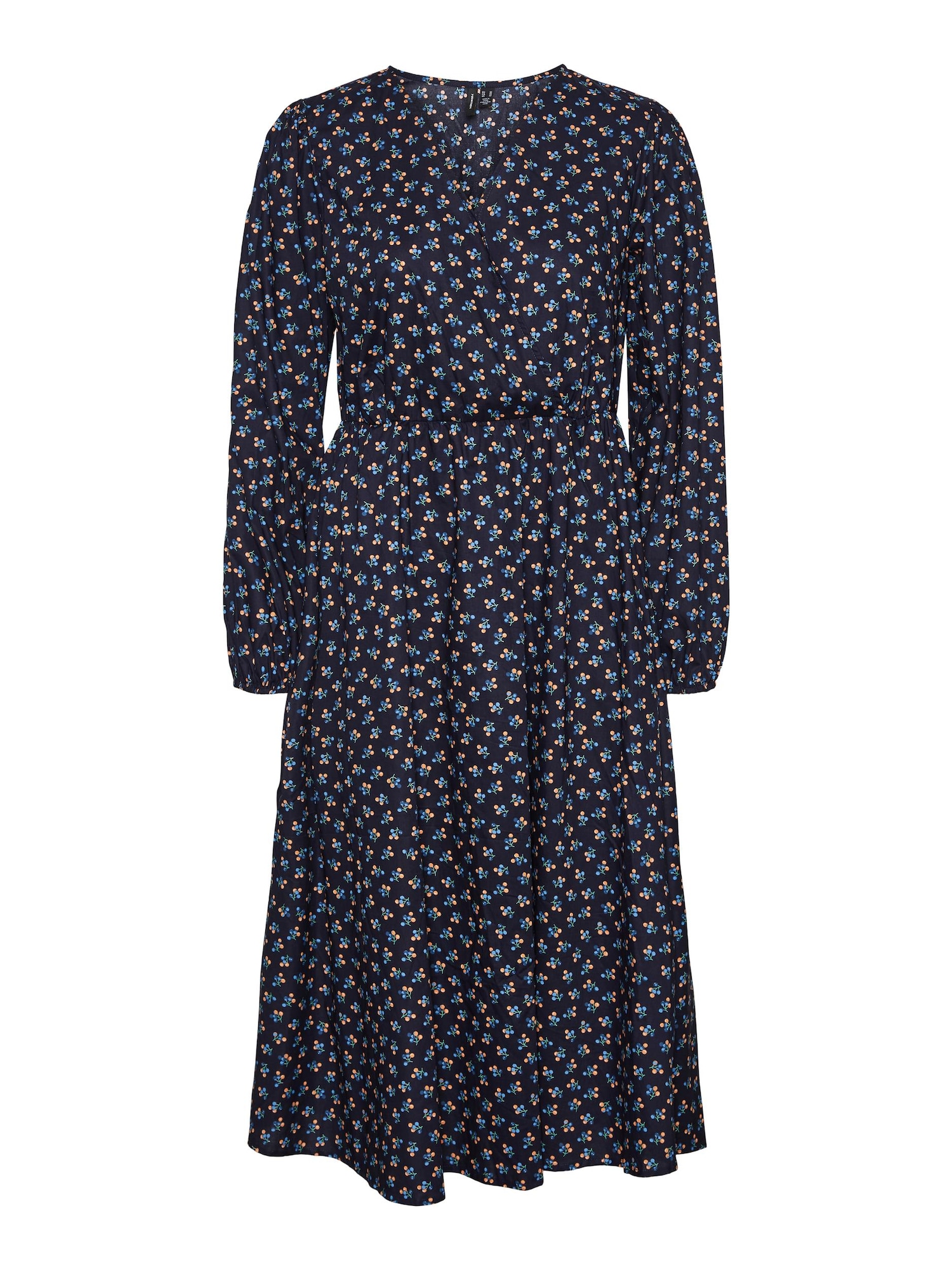 VERO MODA Obleka 'Joyce'  modra / nočno modra / oranžna