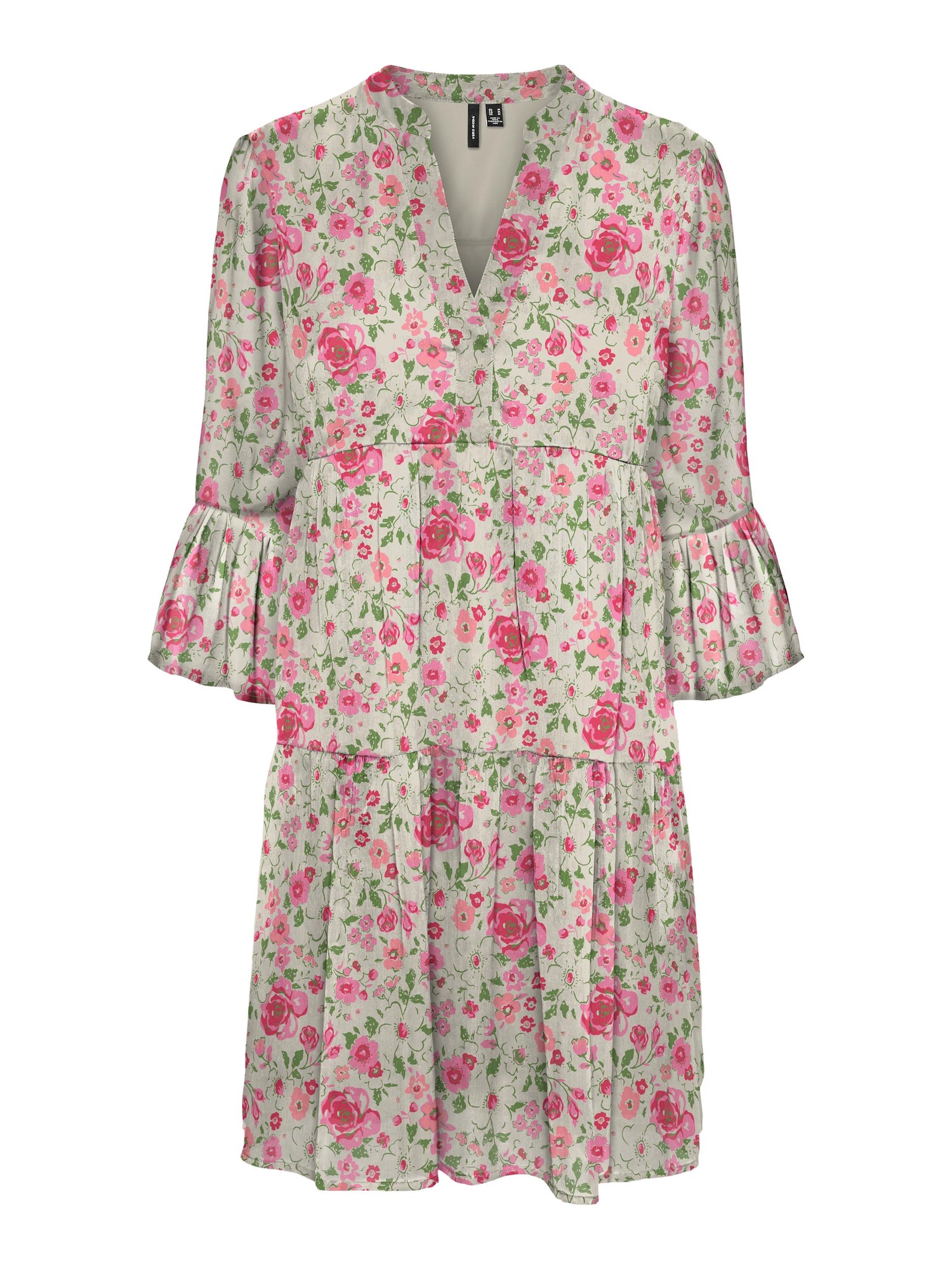 VERO MODA Obleka 'Kay'  siva / travnato zelena / roza / pastelno roza / svetlo roza
