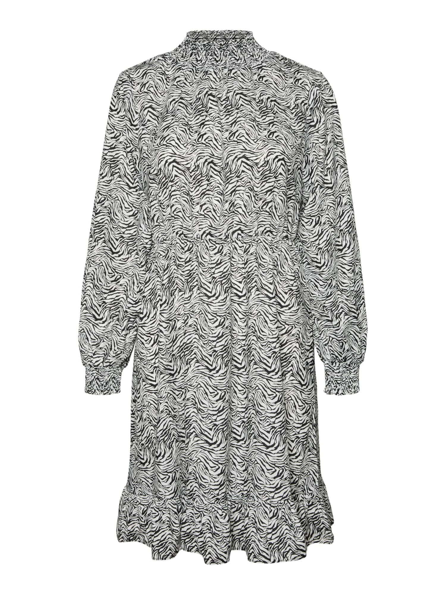 VERO MODA Obleka 'Lisa'  črna / naravno bela
