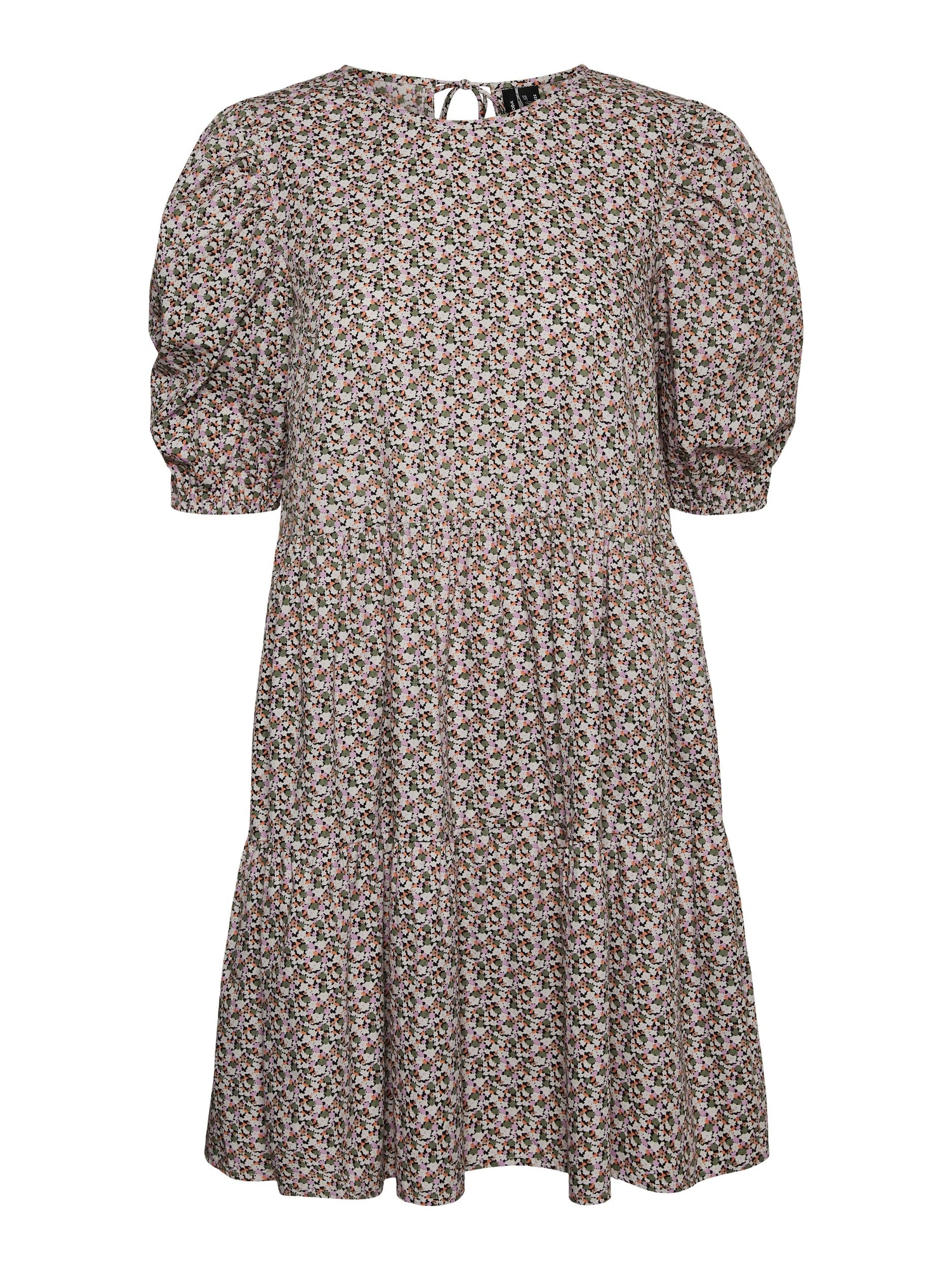 VERO MODA Obleka 'Lykke'  zelena / breskev / svetlo roza / črna