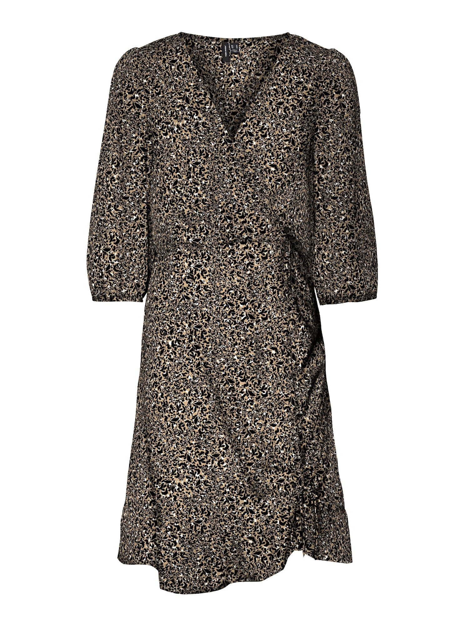 VERO MODA Obleka 'Olga'  rjava / črna / bela