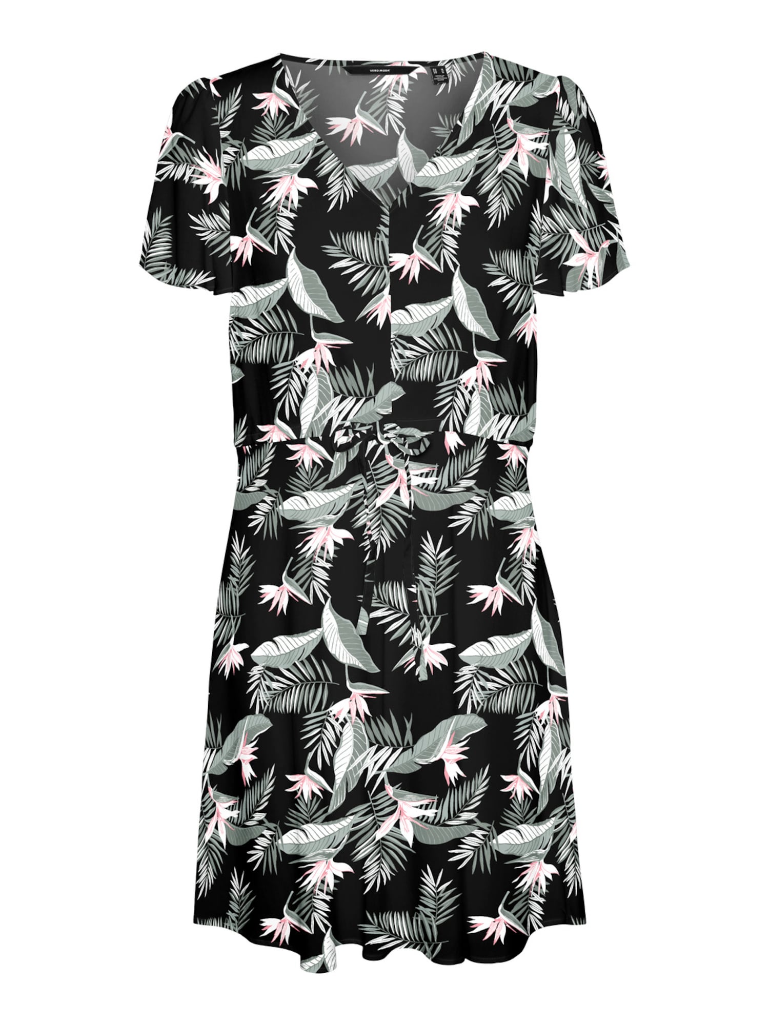 VERO MODA Obleka 'Simply Easy'  meta / roza / črna / bela