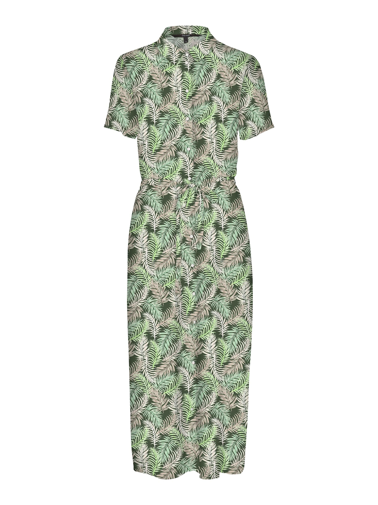 VERO MODA Obleka 'Simply'  svetlo bež / kivi / travnato zelena / temno zelena / bela
