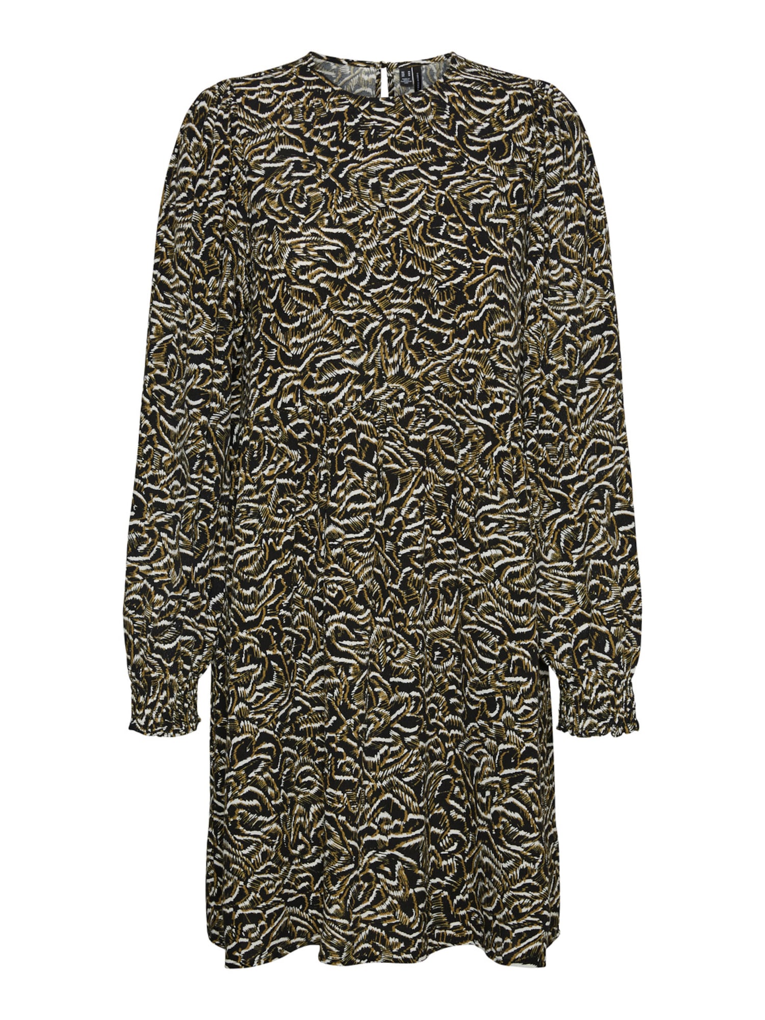 VERO MODA Obleka  rjava / črna / bela