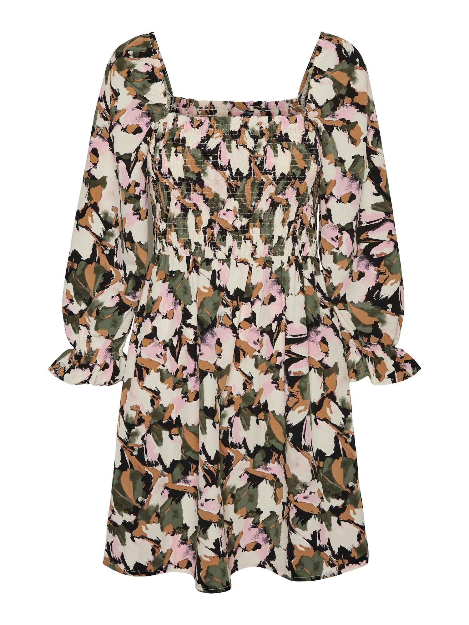 VERO MODA Obleka  svetlo rjava / oliva / roza / črna / bela