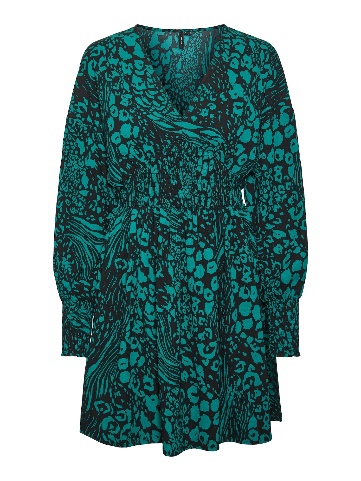 VERO MODA Obleka  zelena / črna