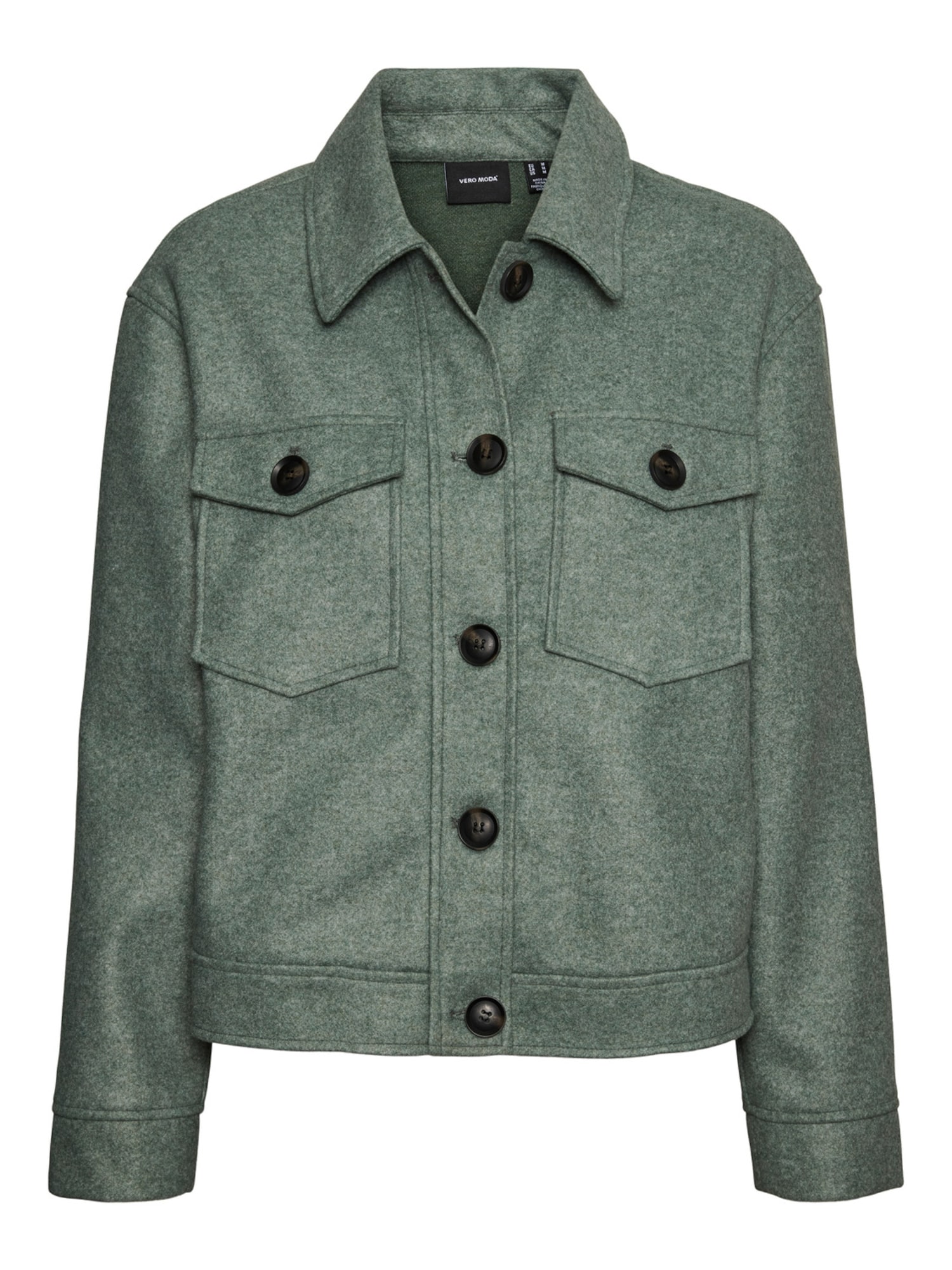 VERO MODA Prehodna jakna 'Fortune Ally'  zelena / črna