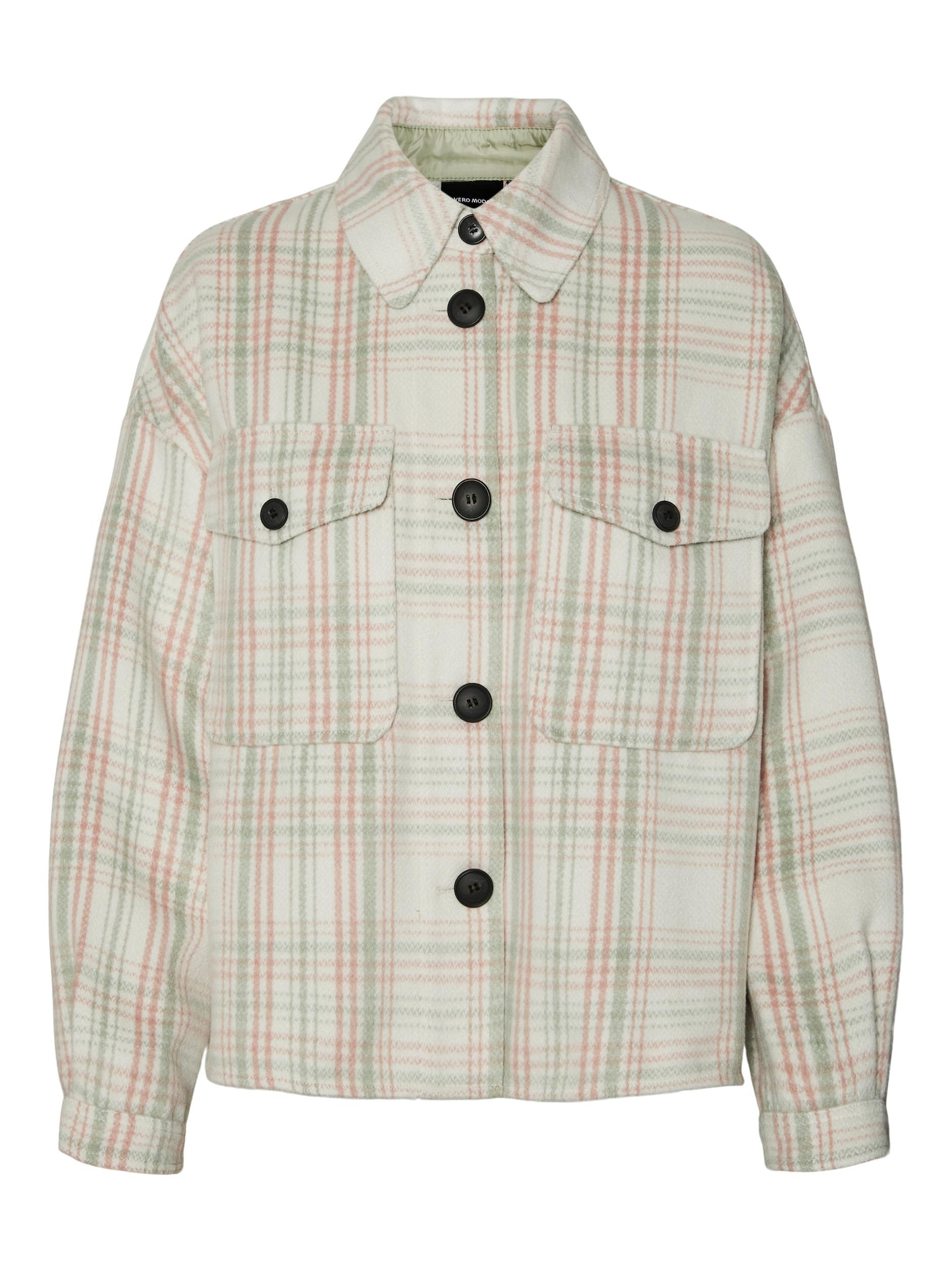 VERO MODA Prehodna jakna 'Nelly'  kremna / pastelno zelena / roza