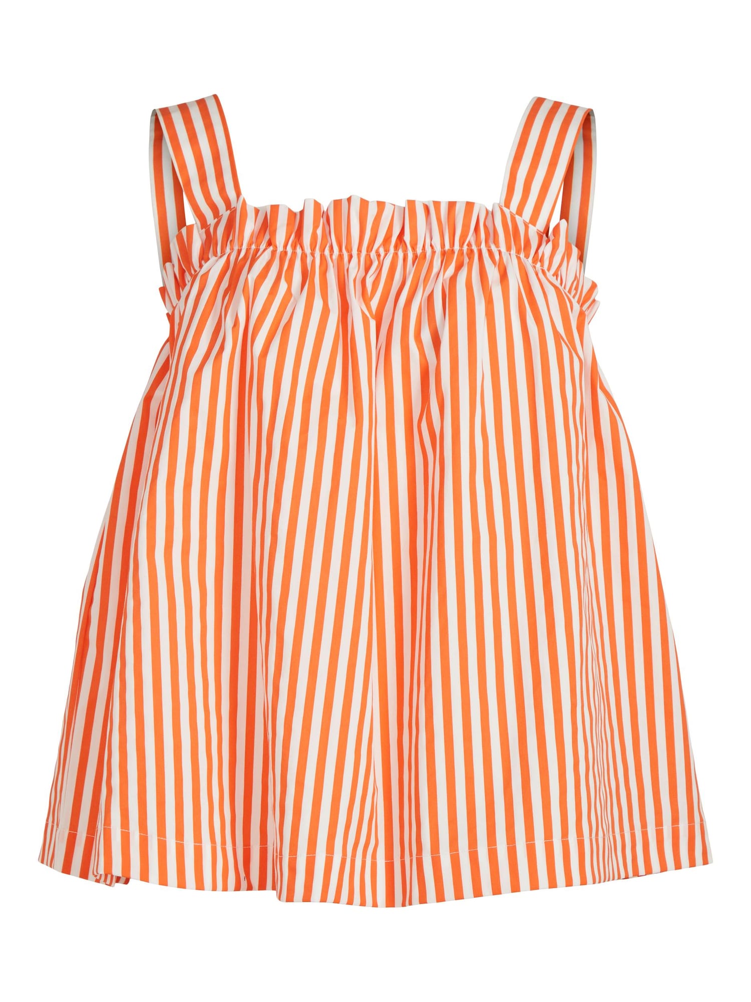 VILA Top 'FIKA'  mandarina / bela