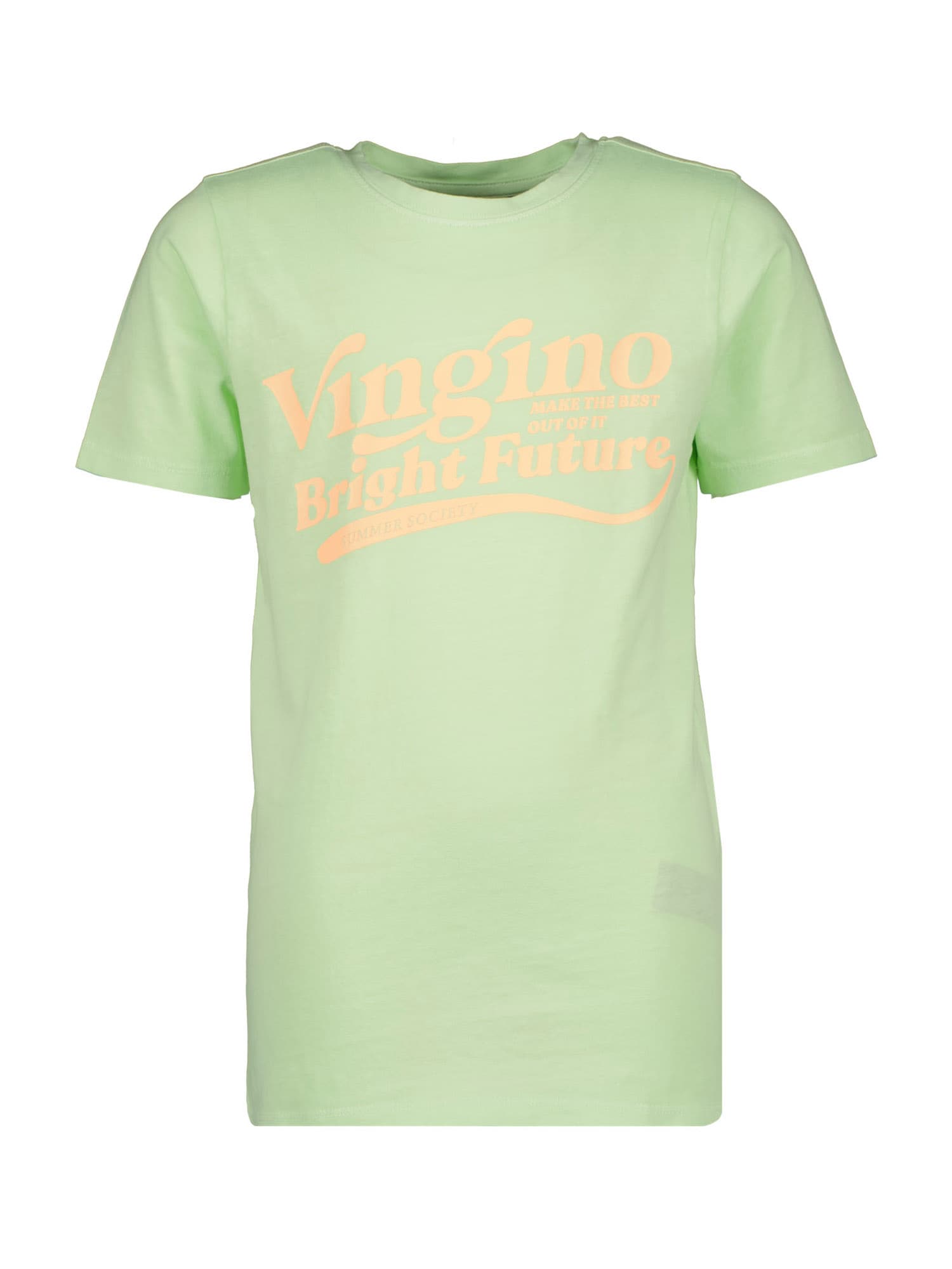 VINGINO Majica 'HAZU'  svetlo zelena / oranžna