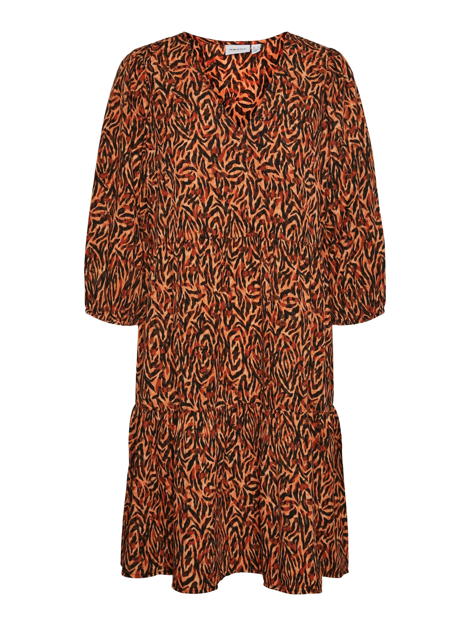 Vero Moda Aware Obleka 'Sienna'  rjasto rjava / svetlo rjava / temno rjava / črna