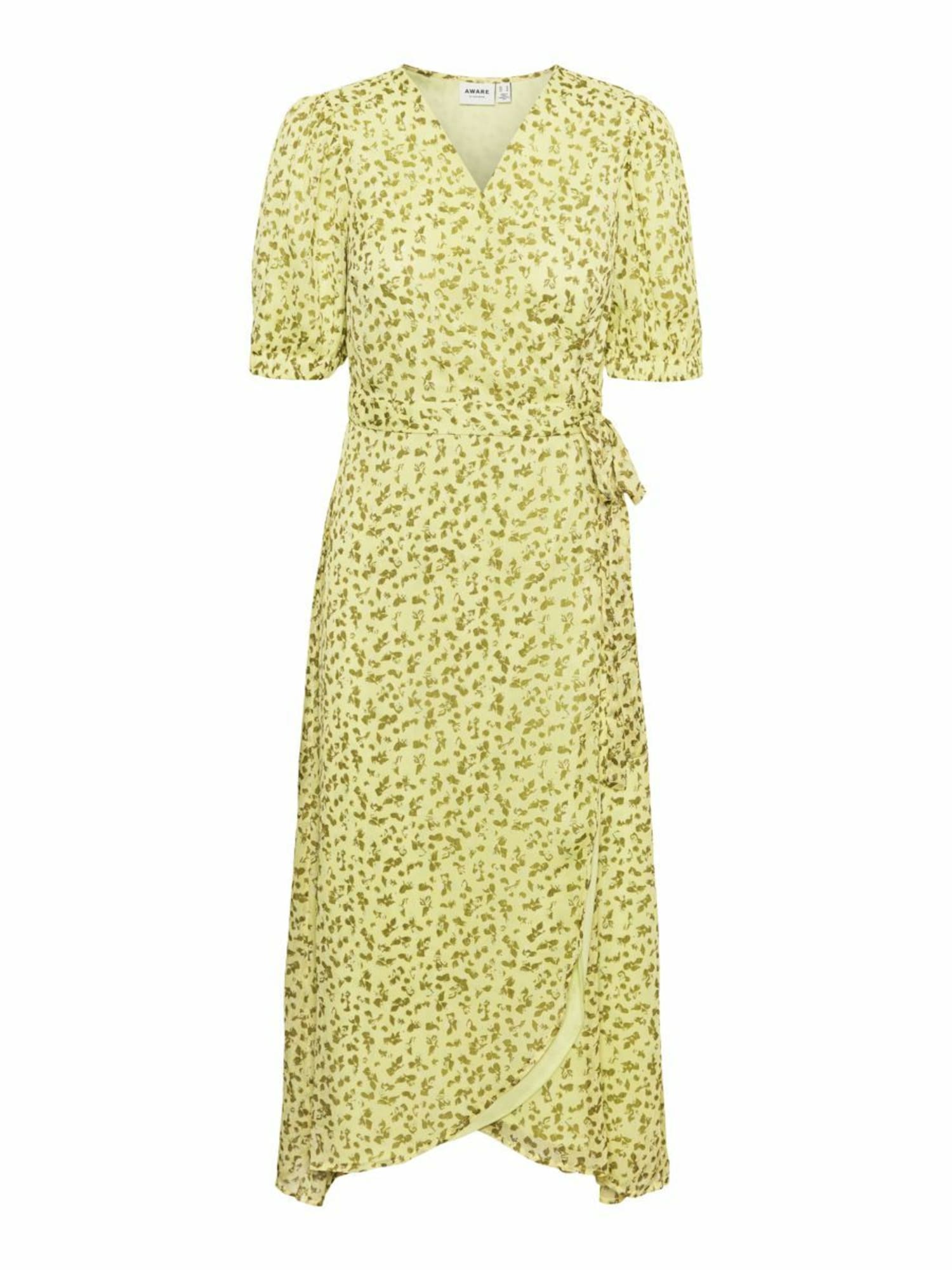 Vero Moda Aware Obleka  limeta / temno zelena