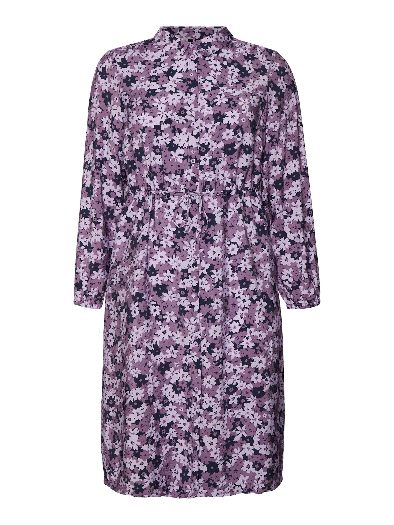 Vero Moda Curve Dolga srajca 'Taylor'  lila / pastelno lila / črna