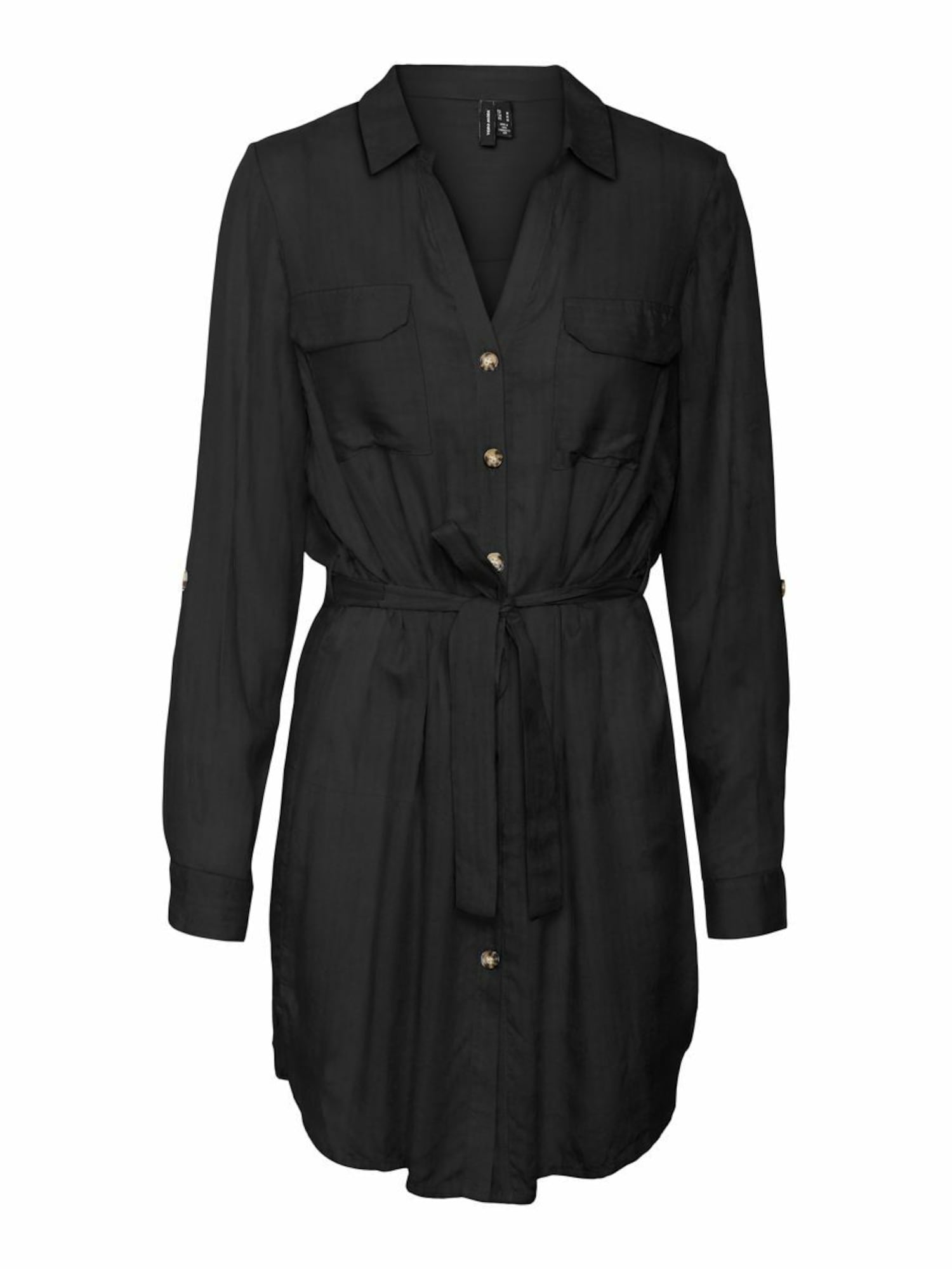 Vero Moda Curve Dolga srajca  črna