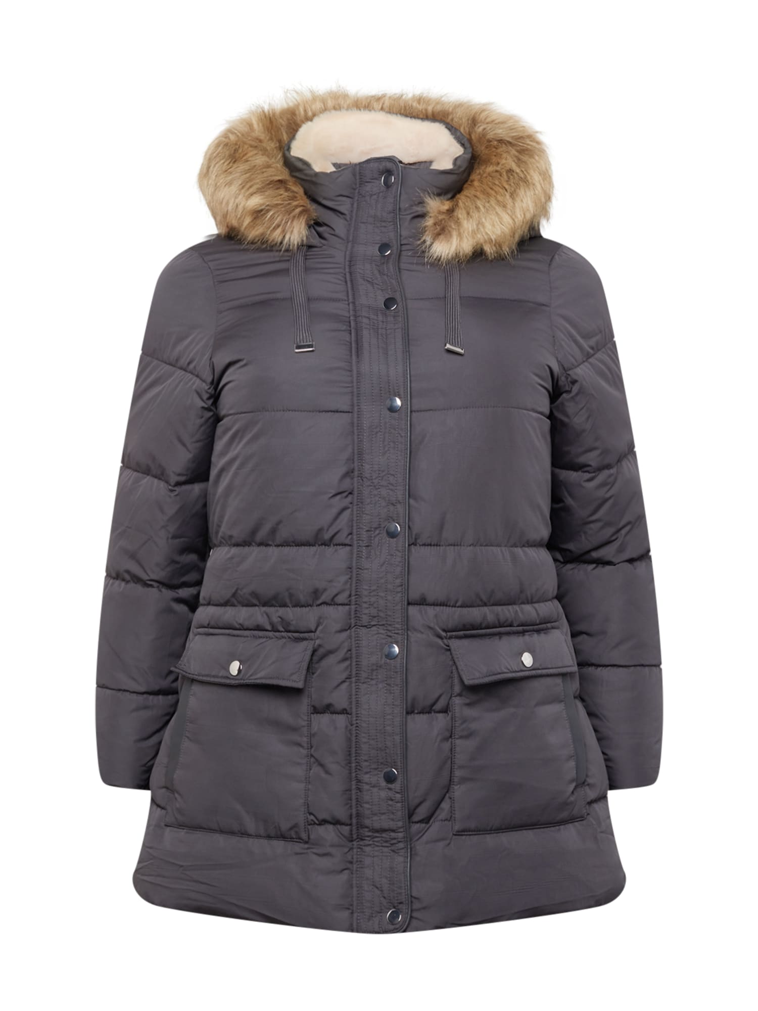 Vero Moda Curve Zimska jakna 'Skylar'  svetlo rjava / temno siva