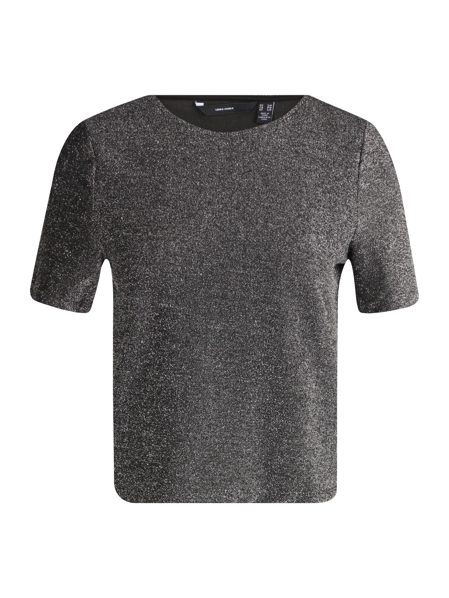 Vero Moda Petite Majica 'CACHEIA'  črna / srebrna