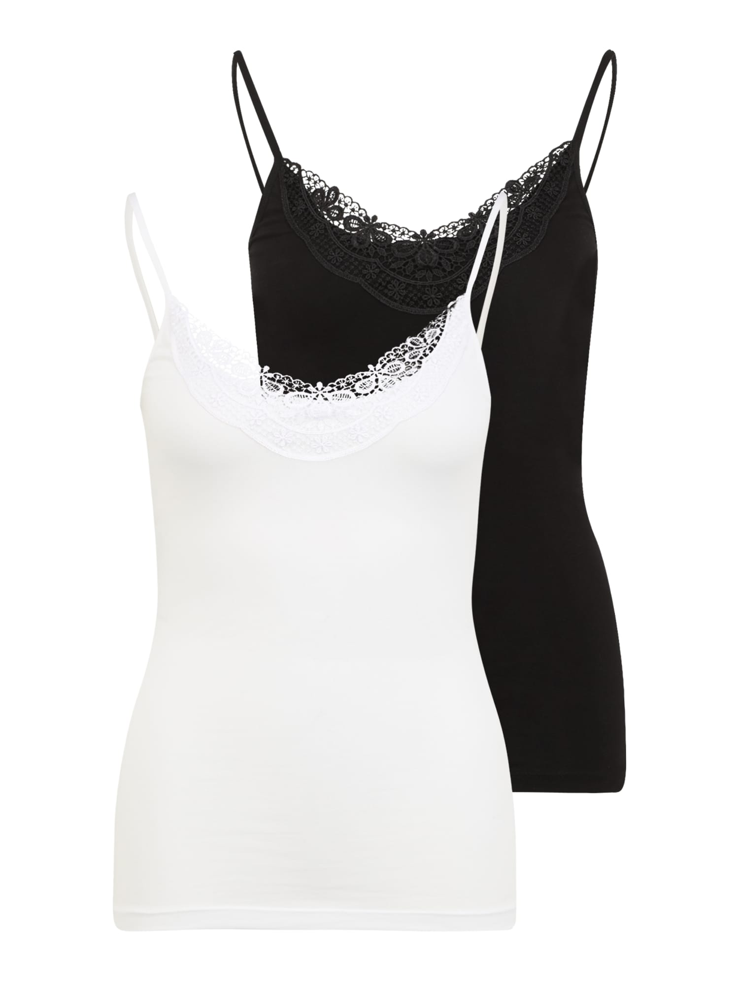 Vero Moda Petite Top 'Inge'  črna / bela