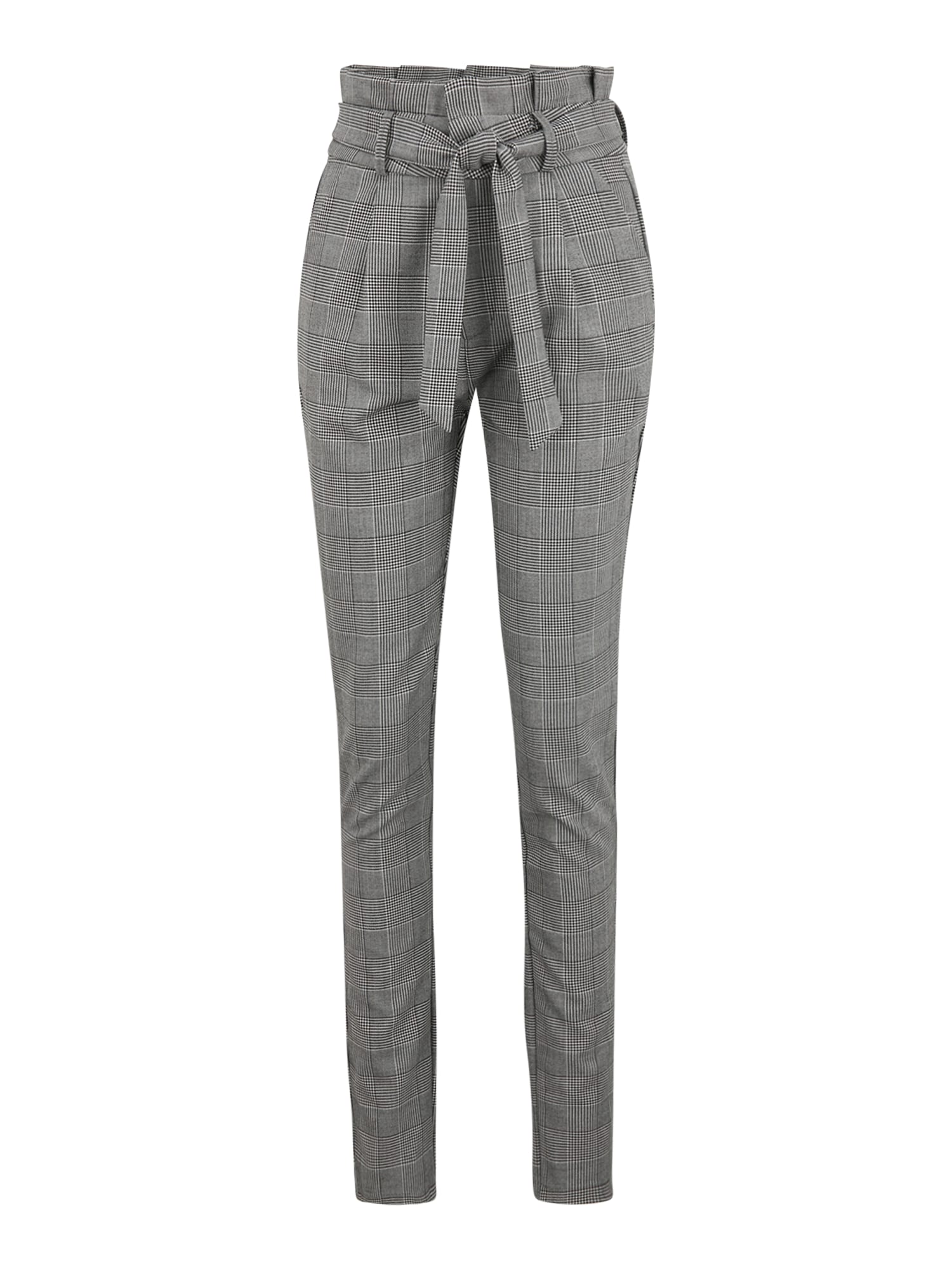 Vero Moda Tall Hlače z naborki 'EVA'  siva / črna / bela