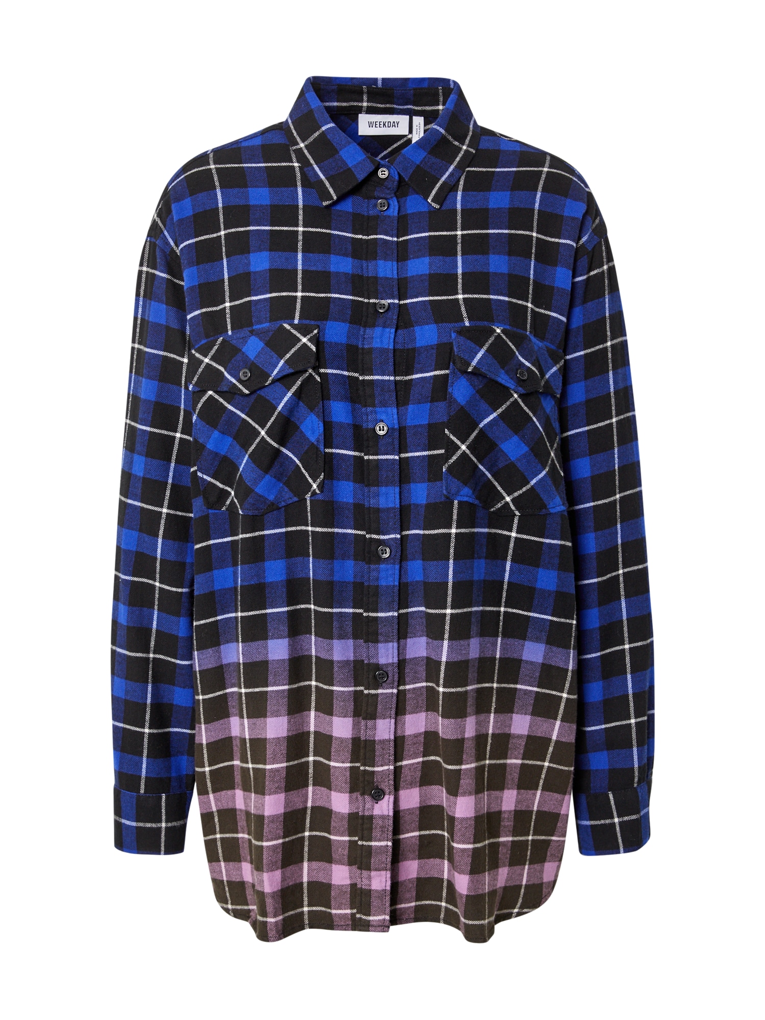 WEEKDAY Bluza 'Elsie'  modra / svetlo lila / svetlo roza / črna / bela