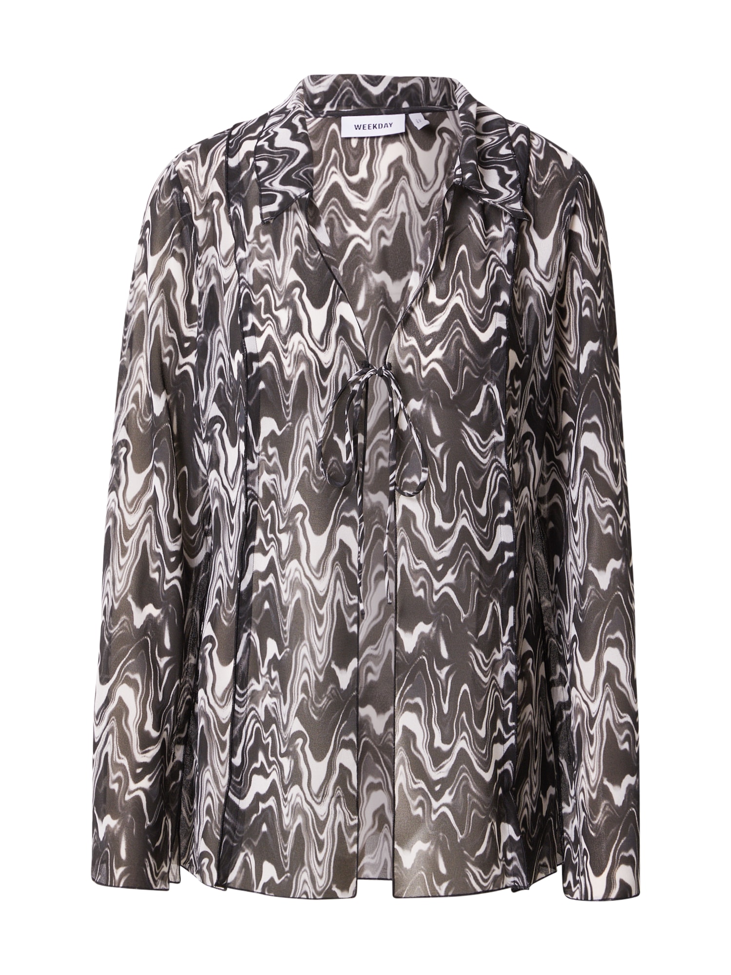WEEKDAY Bluza 'Willow'  črna / bela