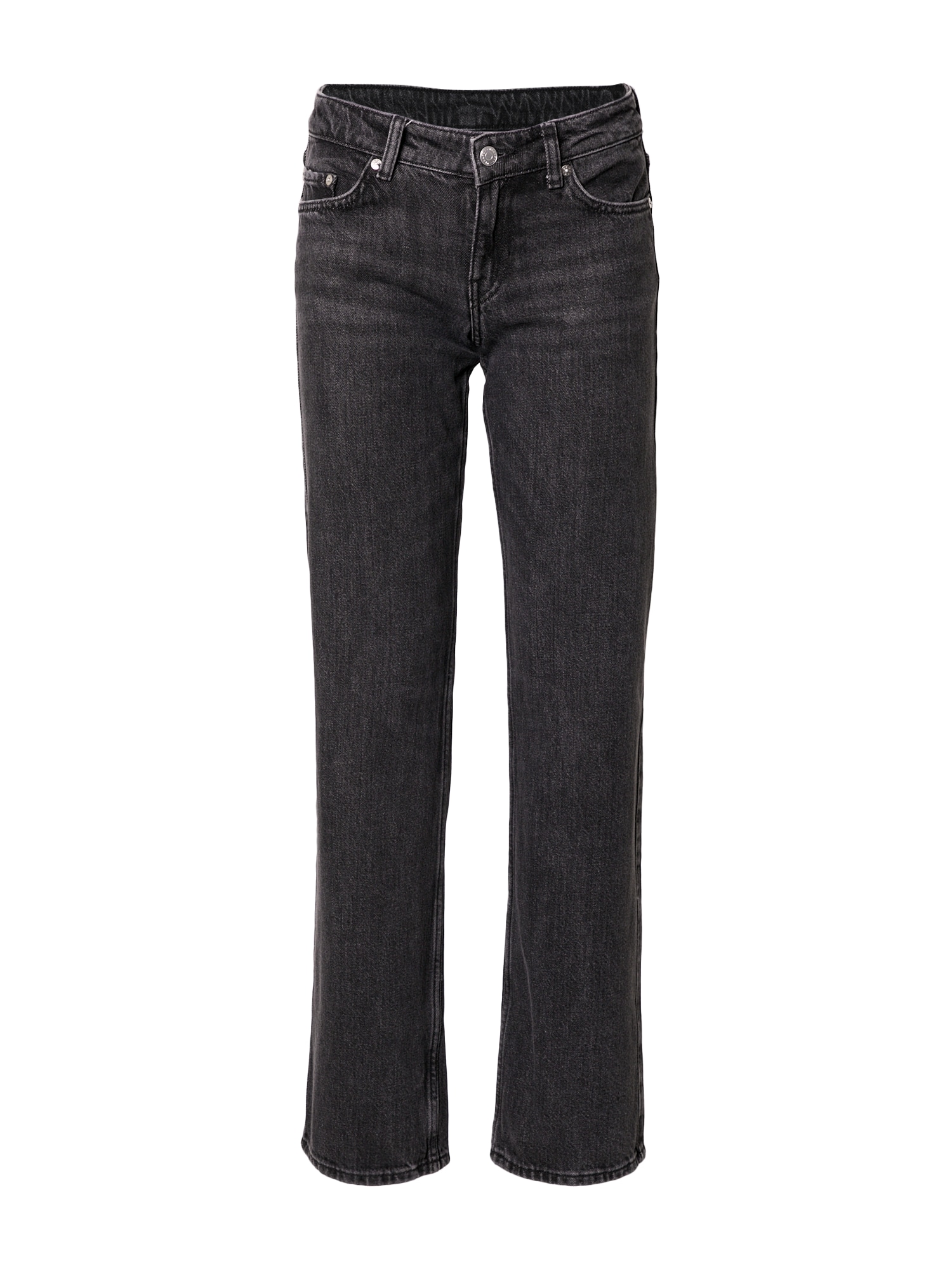 WEEKDAY Kavbojke 'Arrow Low Straight'  črn denim