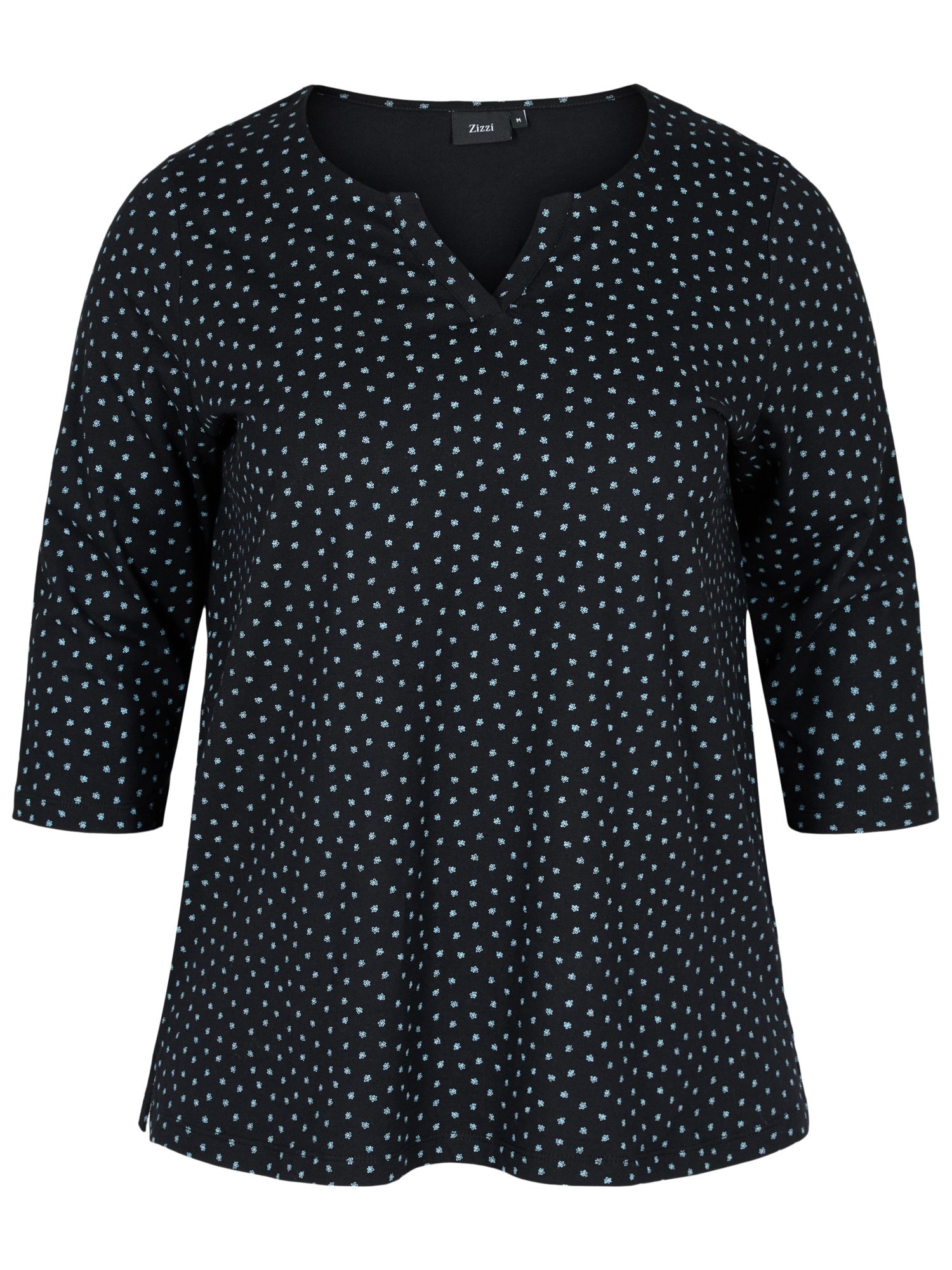 Zizzi Bluza 'Eagnete'  svetlo modra / črna