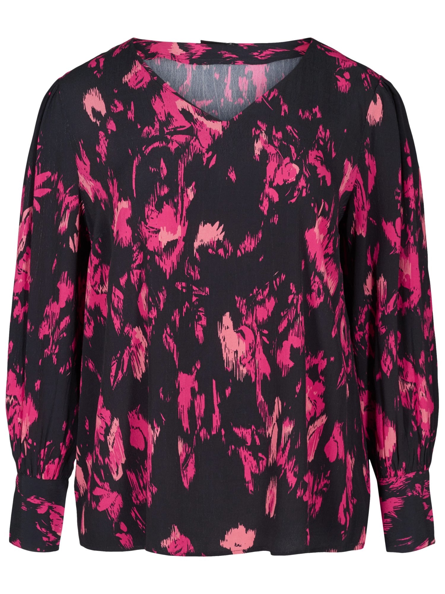Zizzi Bluza 'XMADONNA'  roza / črna