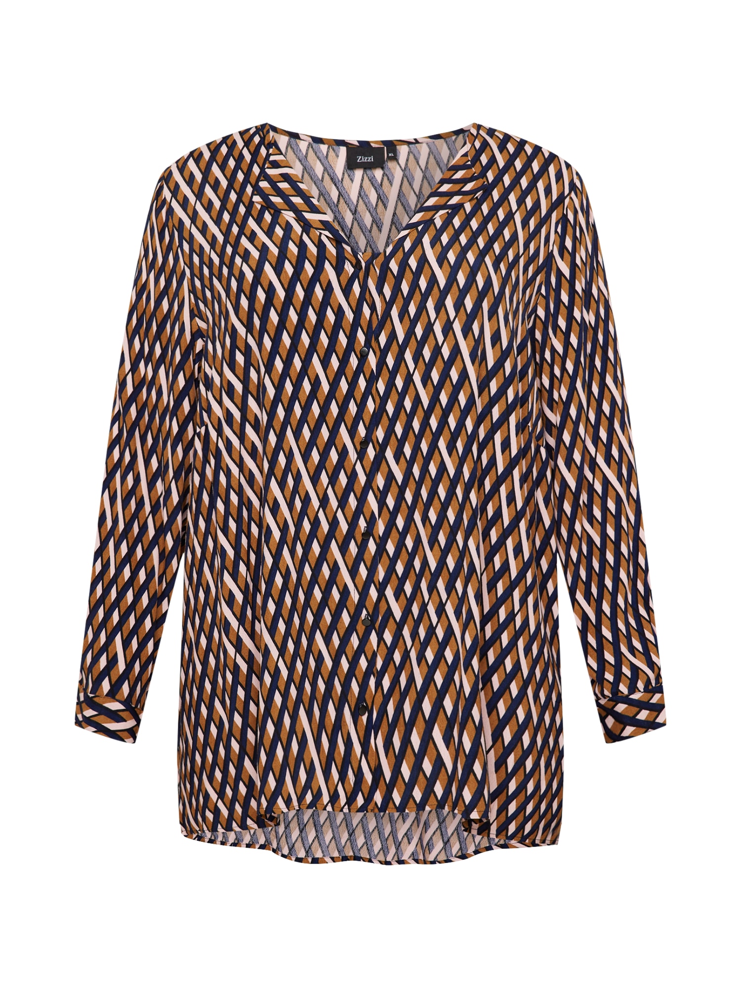 Zizzi Bluza 'XMASCU'  temno modra / oker / svetlo roza