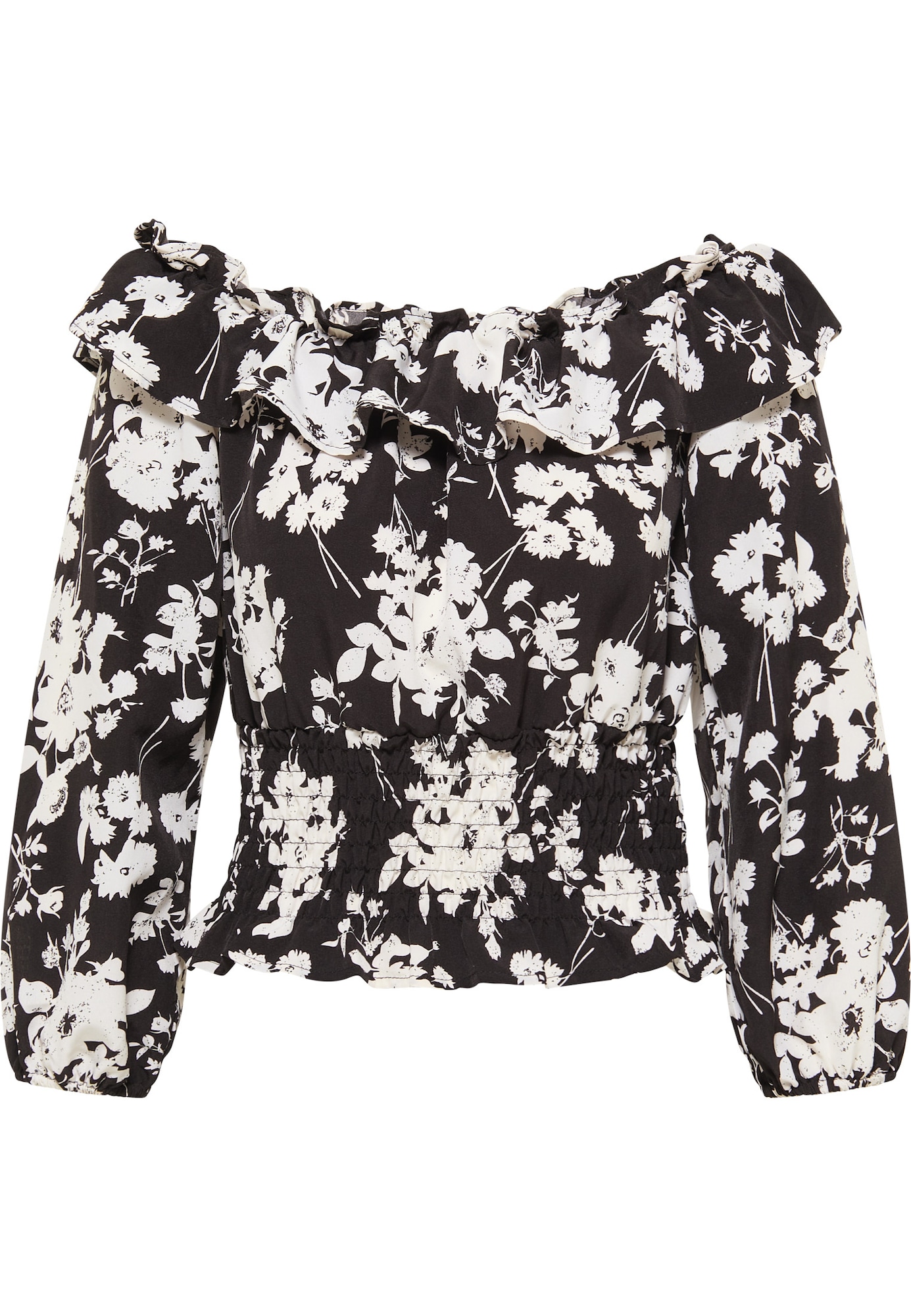 faina Bluza  črna / bela