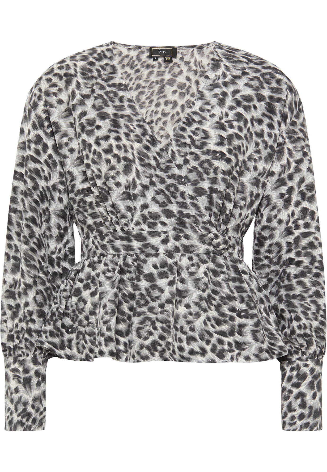faina Bluza  siva / bela
