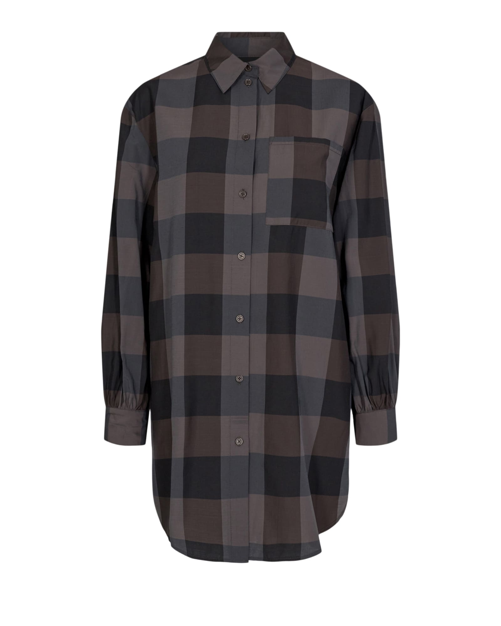 minimum Bluza 'Checky'  kostanj rjava / črna