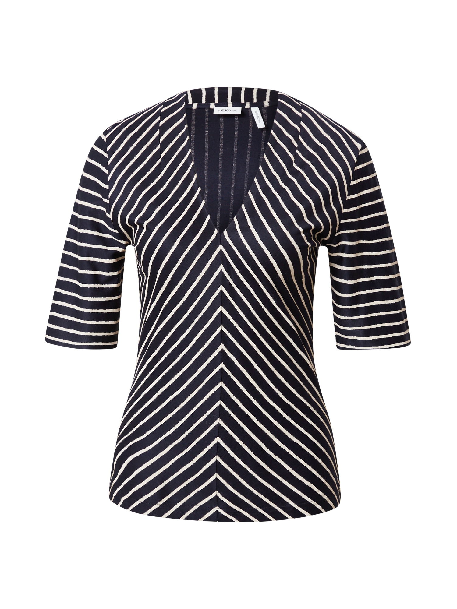 s.Oliver BLACK LABEL Majica  kremna / mornarska
