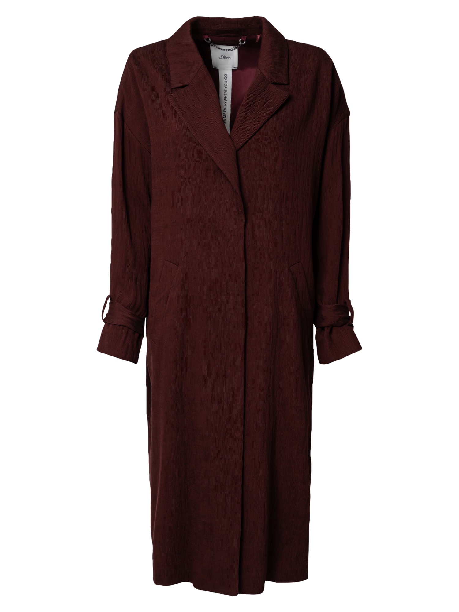 s.Oliver BLACK LABEL Prehoden plašč  bordo