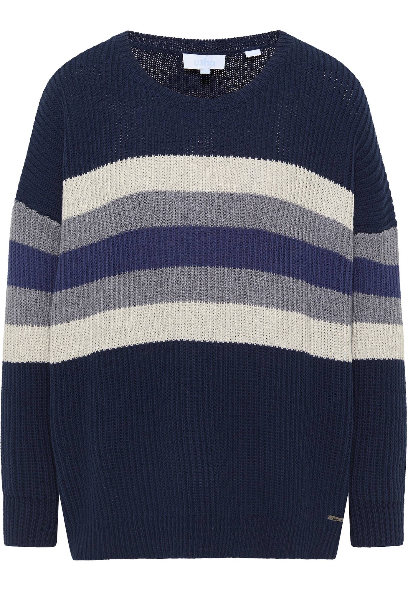usha BLUE LABEL Pulover  indigo / golobje modra / temno modra / bela