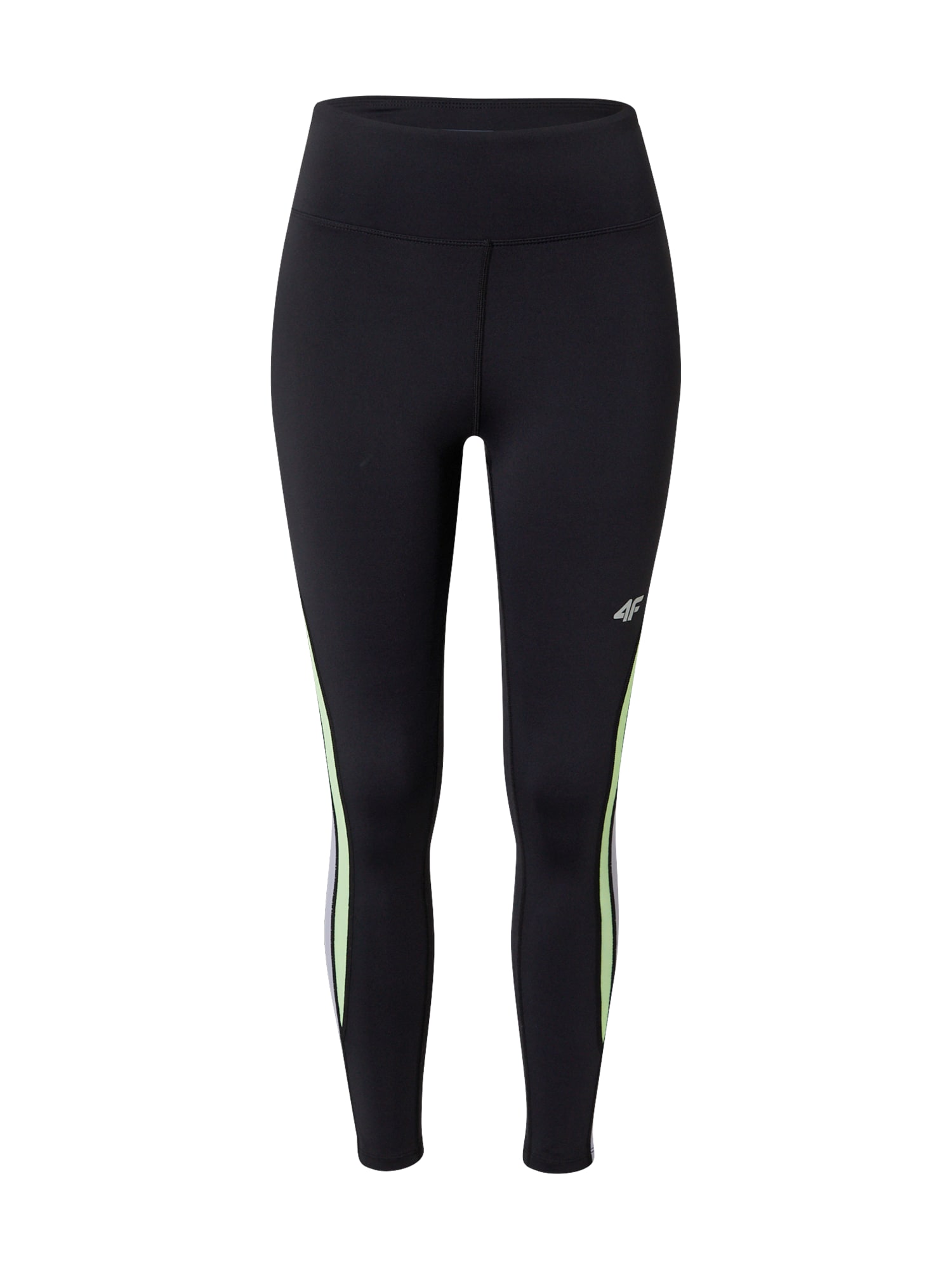 4F Športne hlače  svetlo zelena / črna / bela