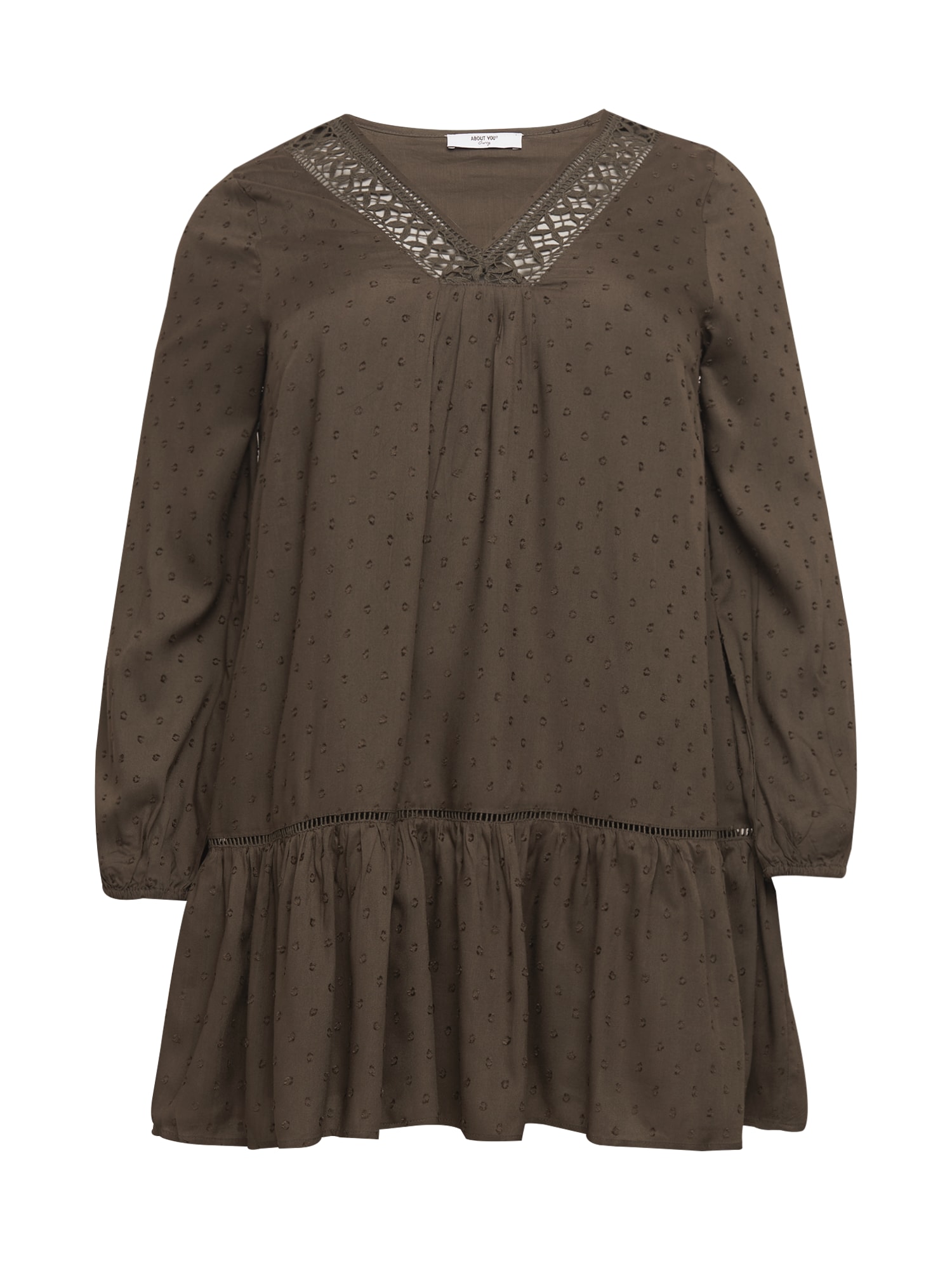 ABOUT YOU Curvy Obleka 'Hermine'  temno zelena