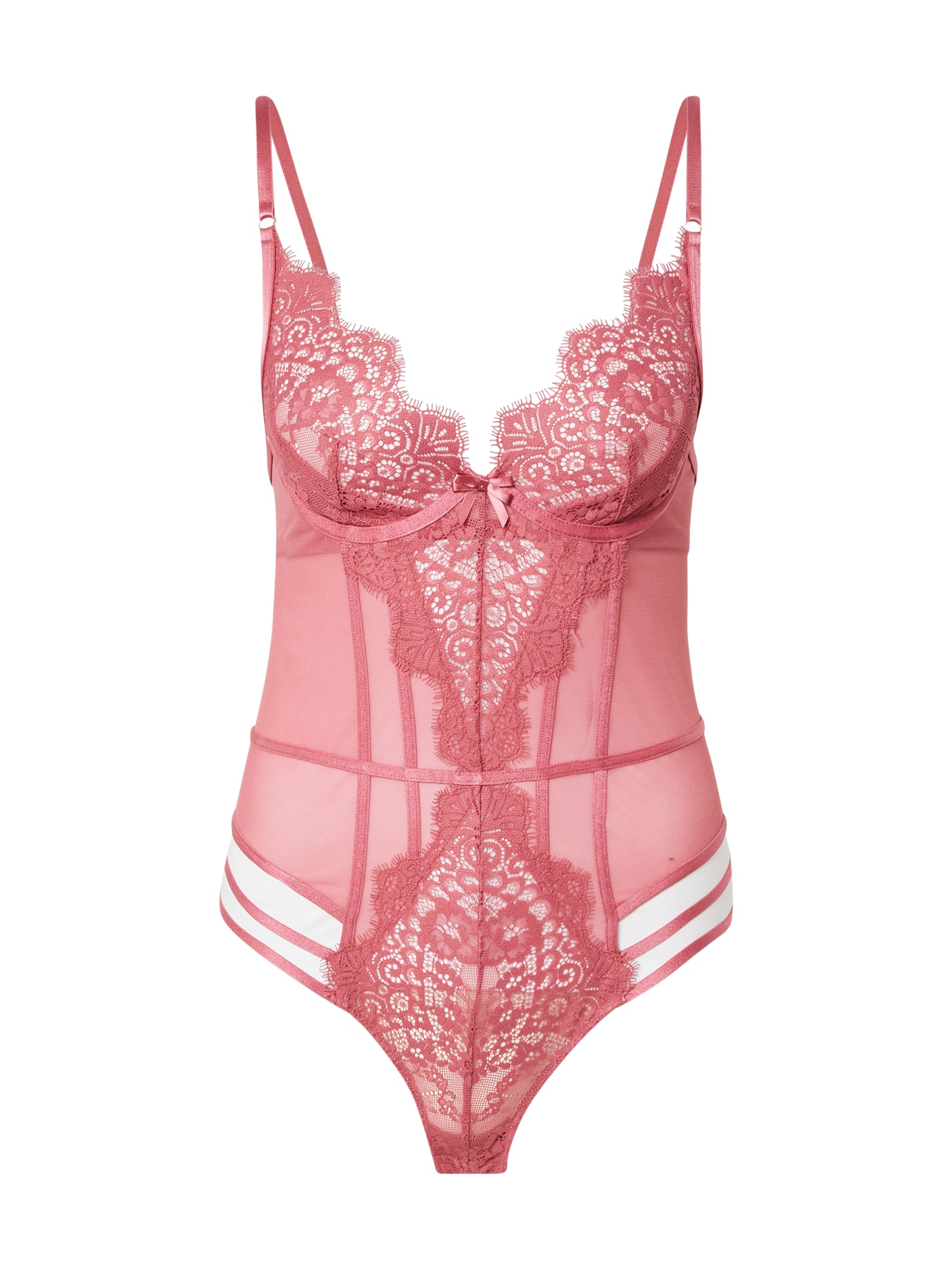 ABOUT YOU x hunkemöller Bodi 'Rosanne'  temno roza