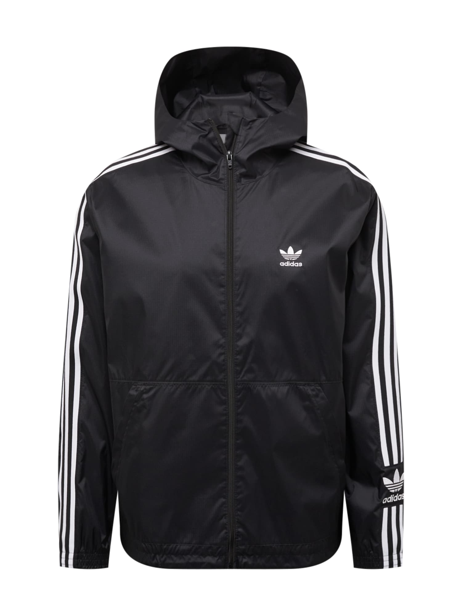 ADIDAS ORIGINALS Prehodna jakna  črna / bela