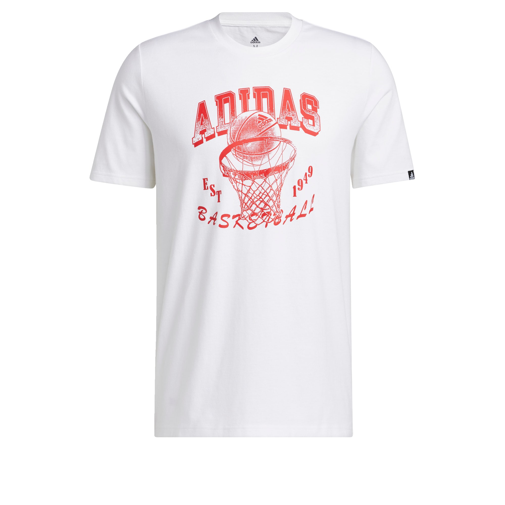 ADIDAS PERFORMANCE Funkcionalna majica 'World of Basketball'  rdeča / bela
