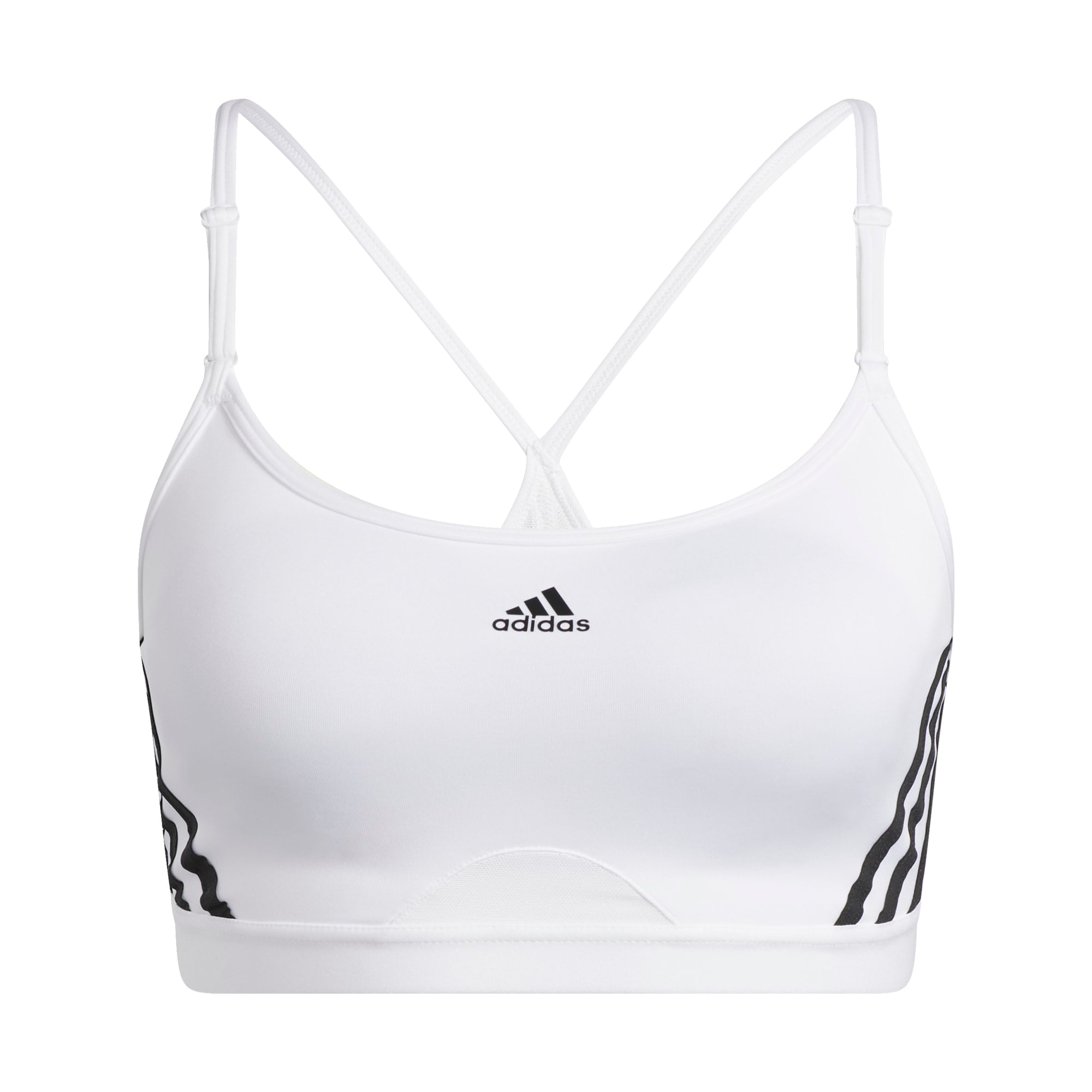 ADIDAS PERFORMANCE Športni nederček  črna / bela