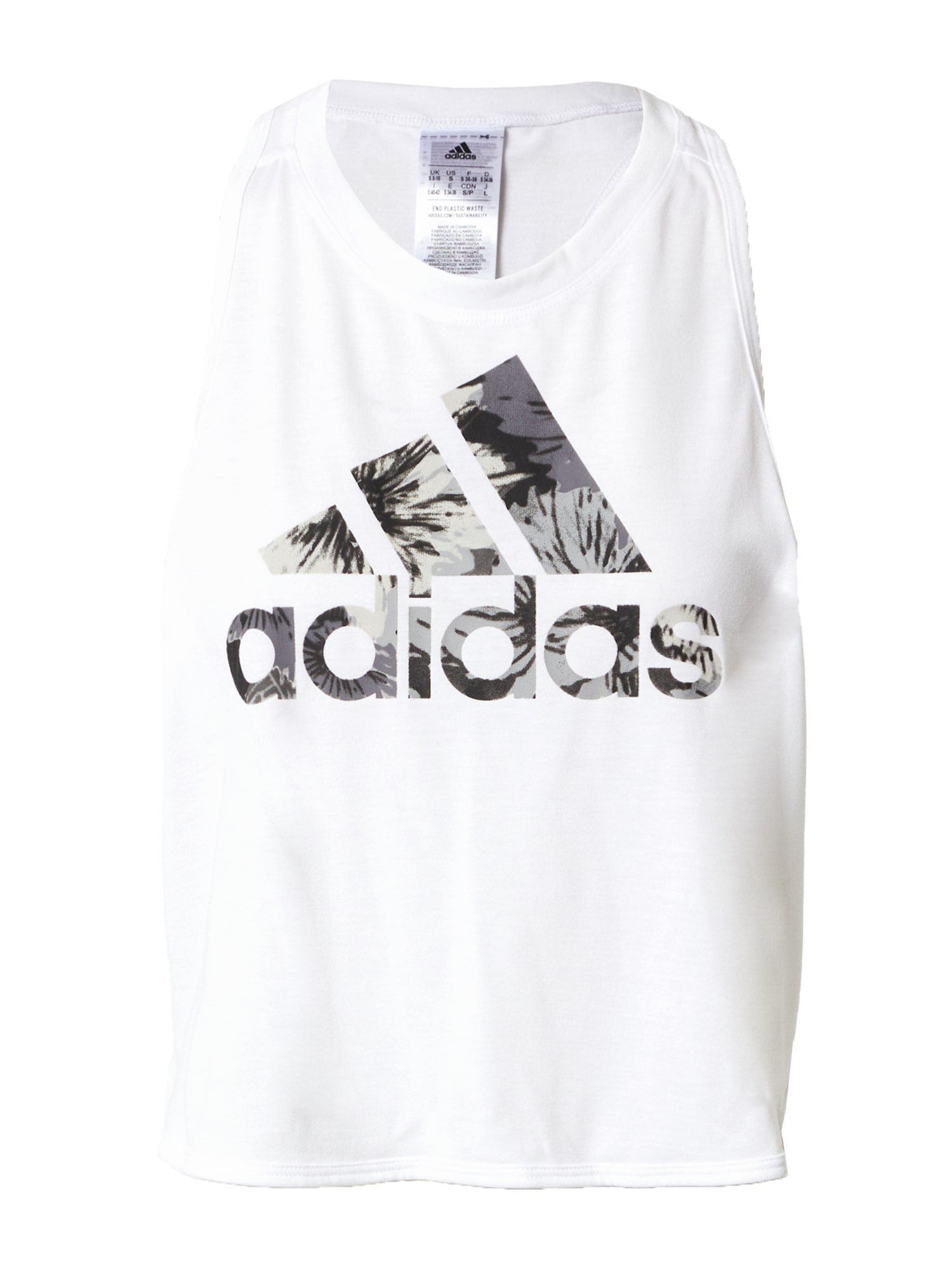 ADIDAS PERFORMANCE Športni top  siva / črna / bela