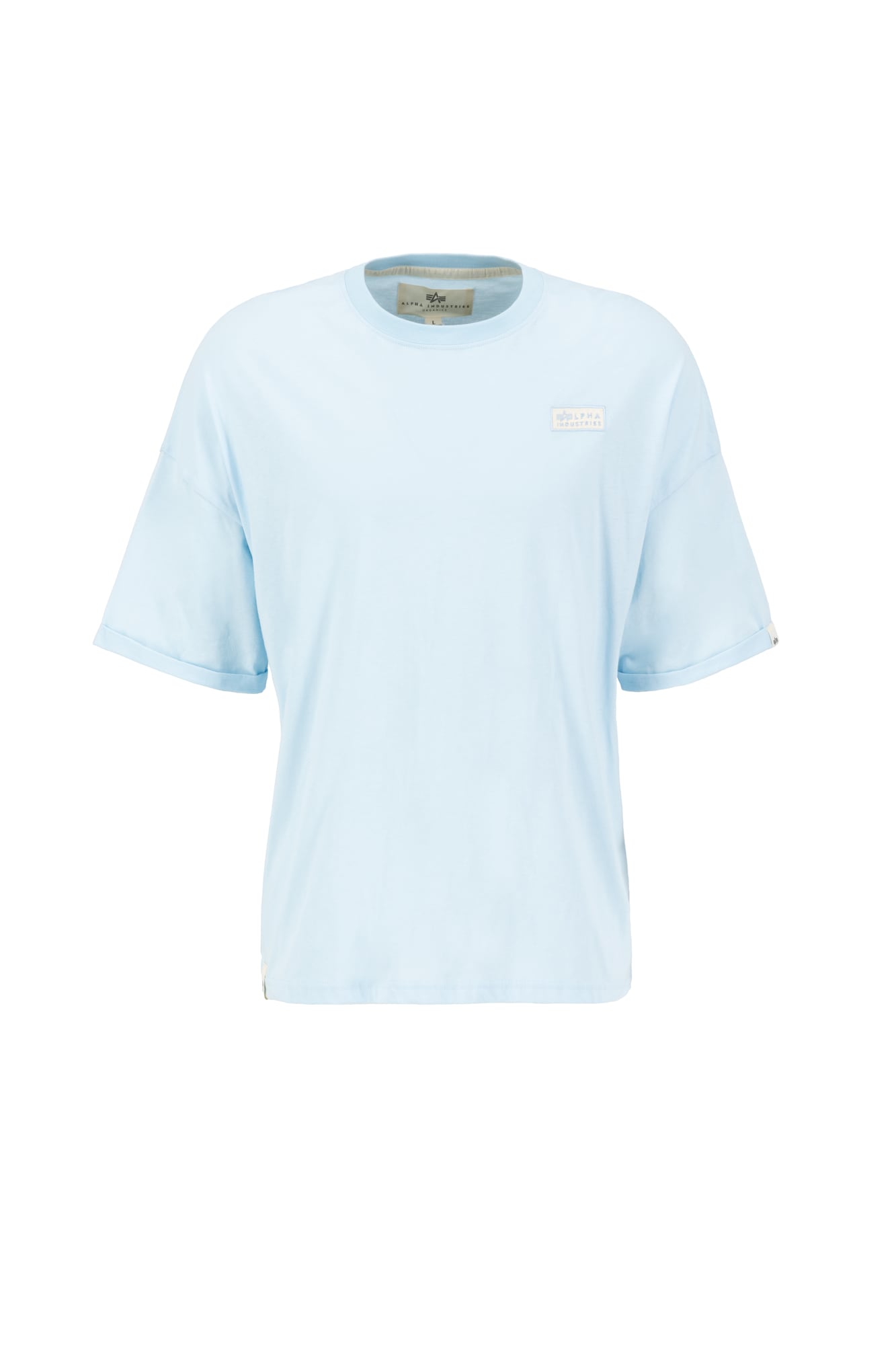 ALPHA INDUSTRIES Majica  azur / bela