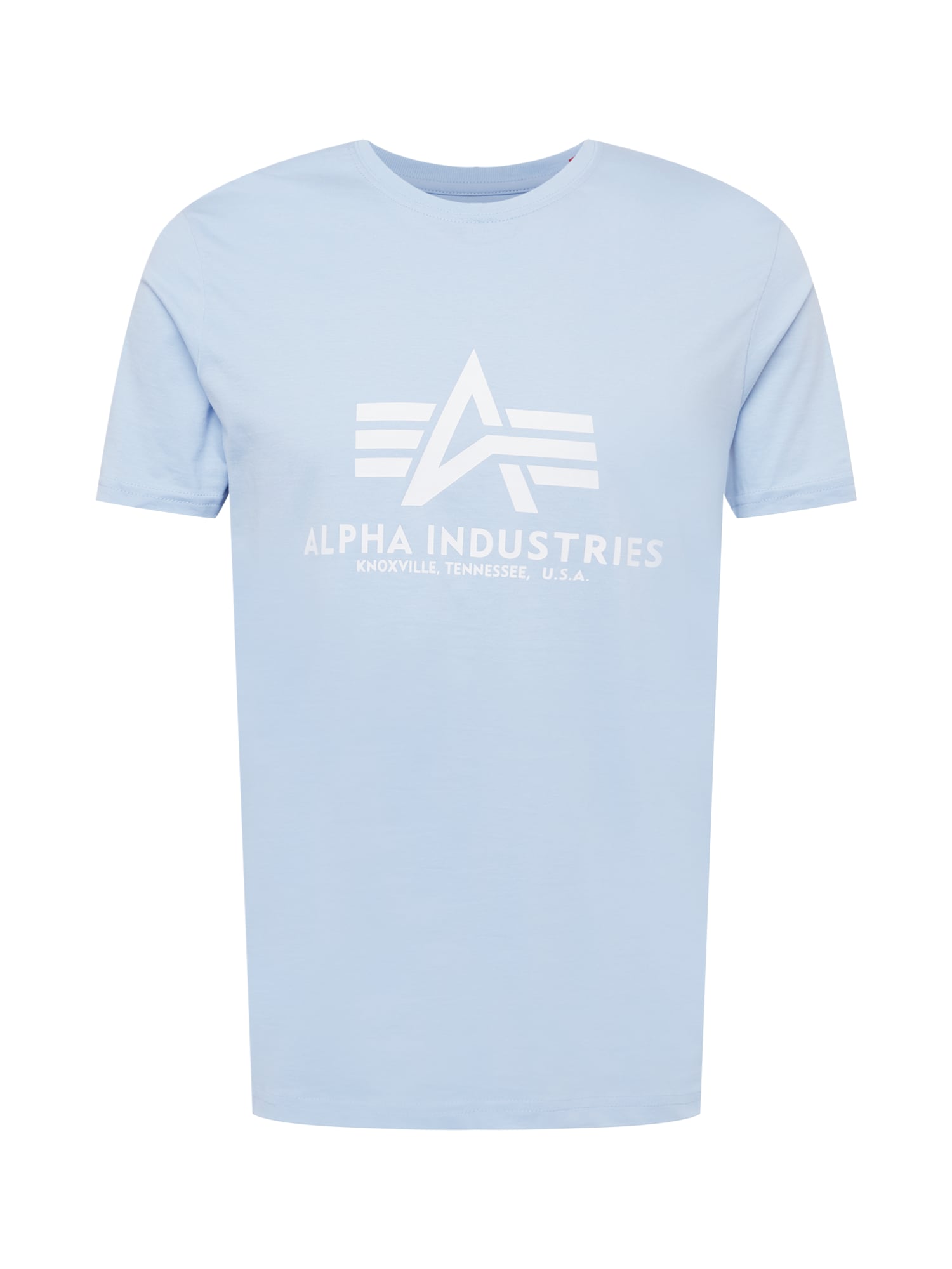 ALPHA INDUSTRIES Majica  svetlo modra / bela