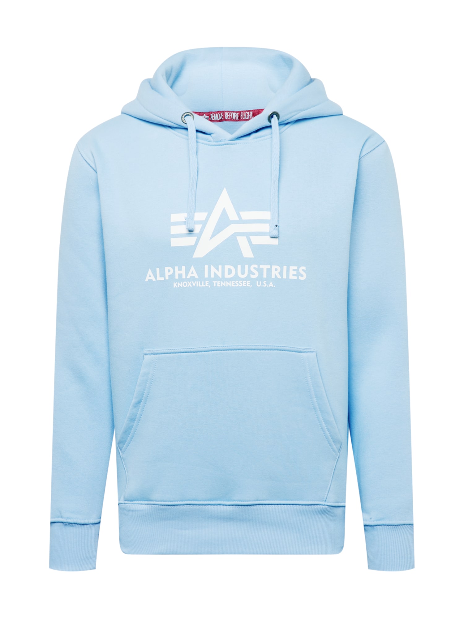 ALPHA INDUSTRIES Majica  svetlo modra / bela