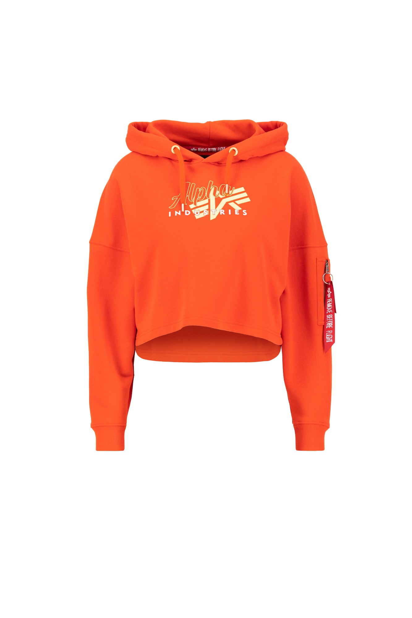 ALPHA INDUSTRIES Majica  zlata / oranžno rdeča / bela