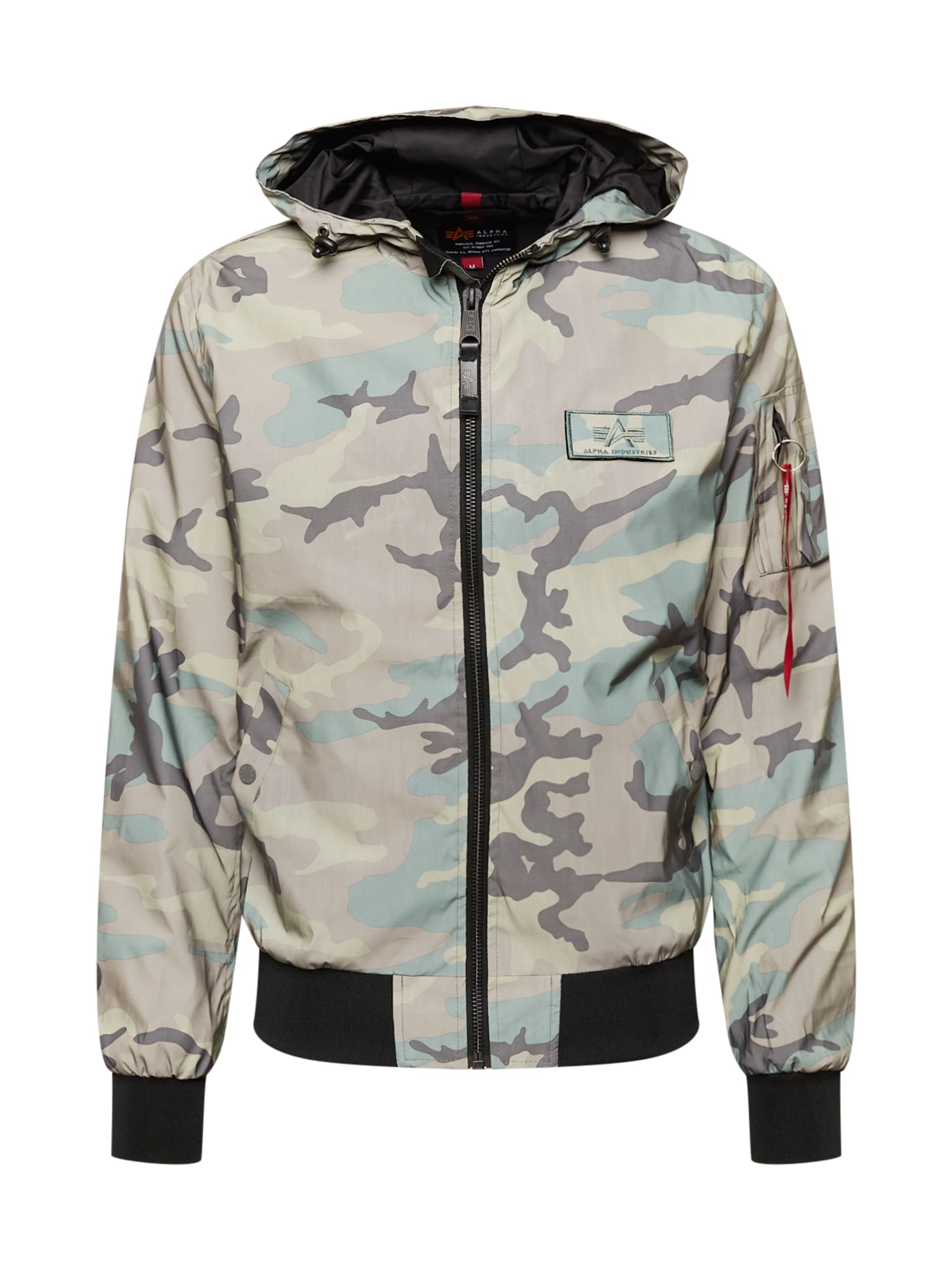 ALPHA INDUSTRIES Prehodna jakna  kamela / siva / žad / pastelno zelena