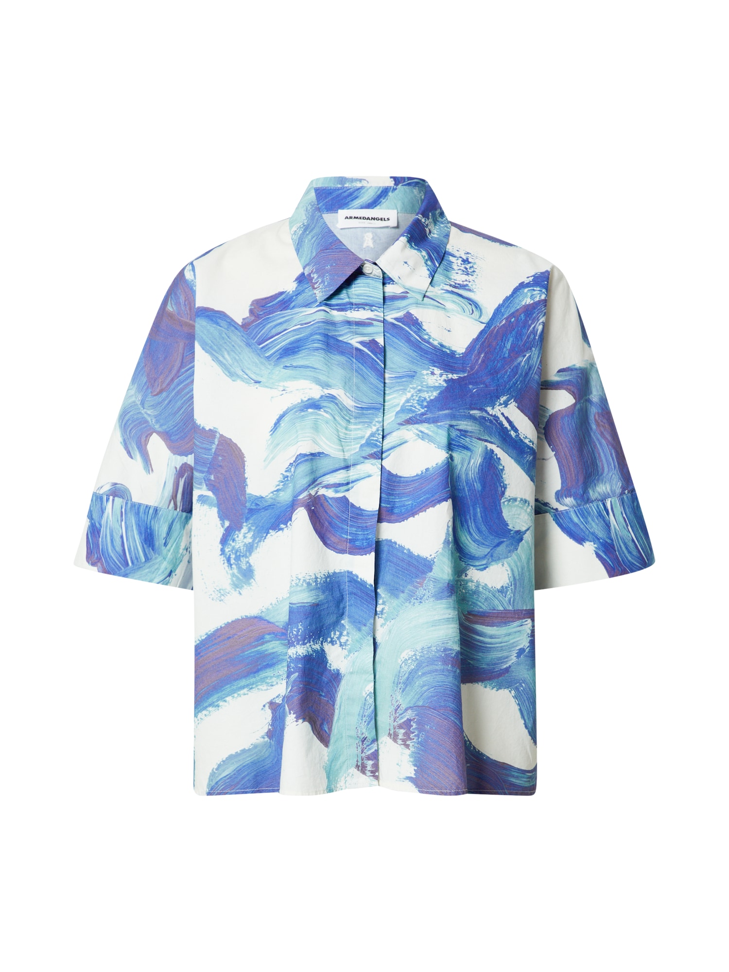 ARMEDANGELS Bluza 'Kaaley'  modra / turkizna / vijolično modra / bela